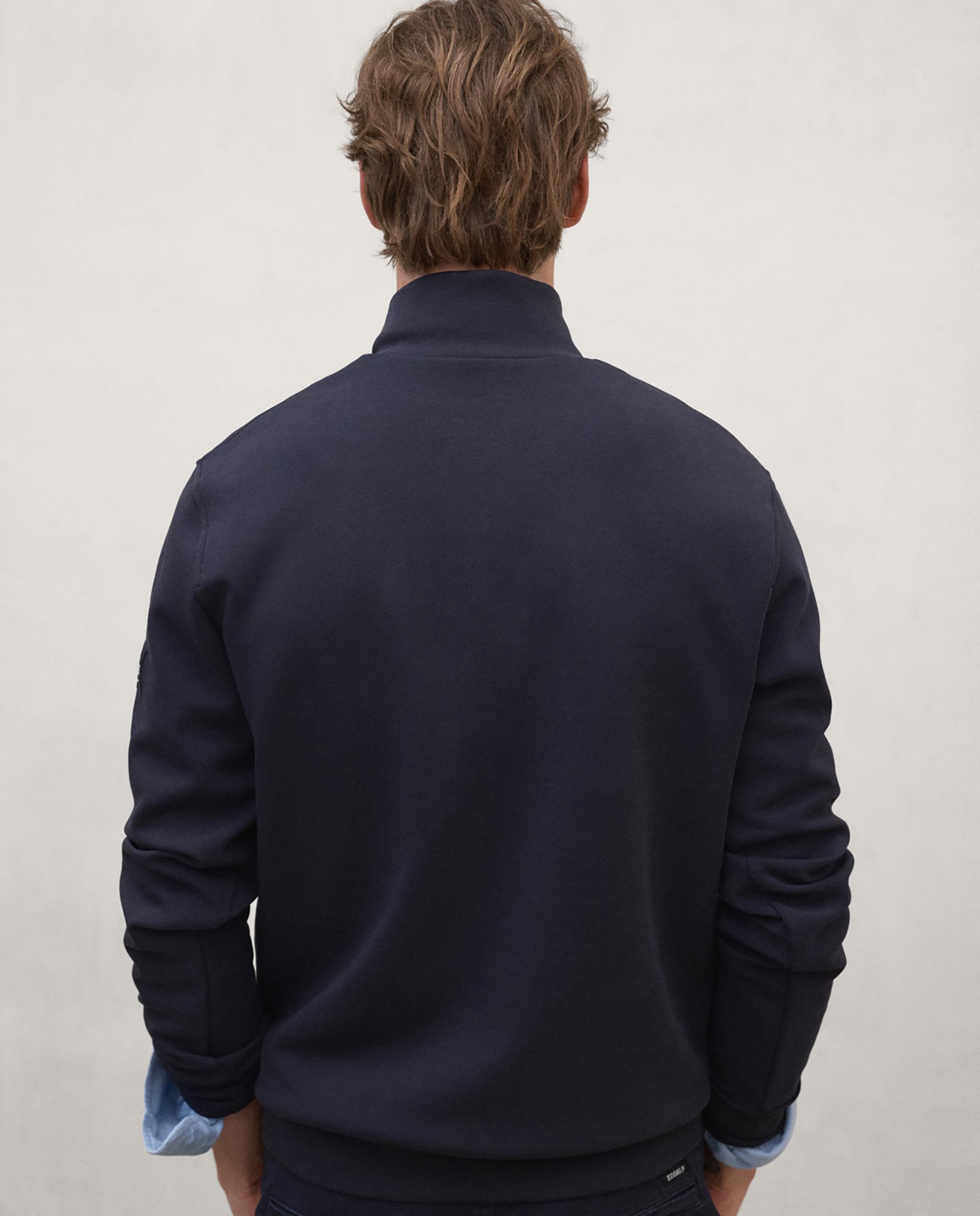 Sudadera de hombre terel con cuello de media cremallera - Ecoalf - Azul marino Azul marino-5