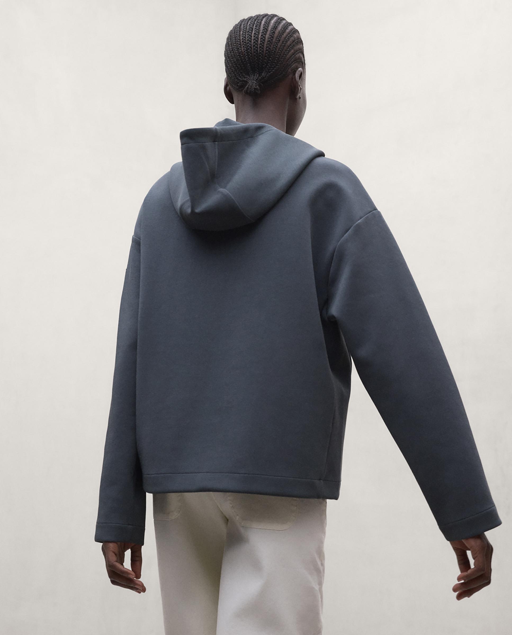 Sudadera de mujer con cuello alto y capucha cancun - Ecoalf - Gris cuarzo metalizado Gris cuarzo metalizado-5