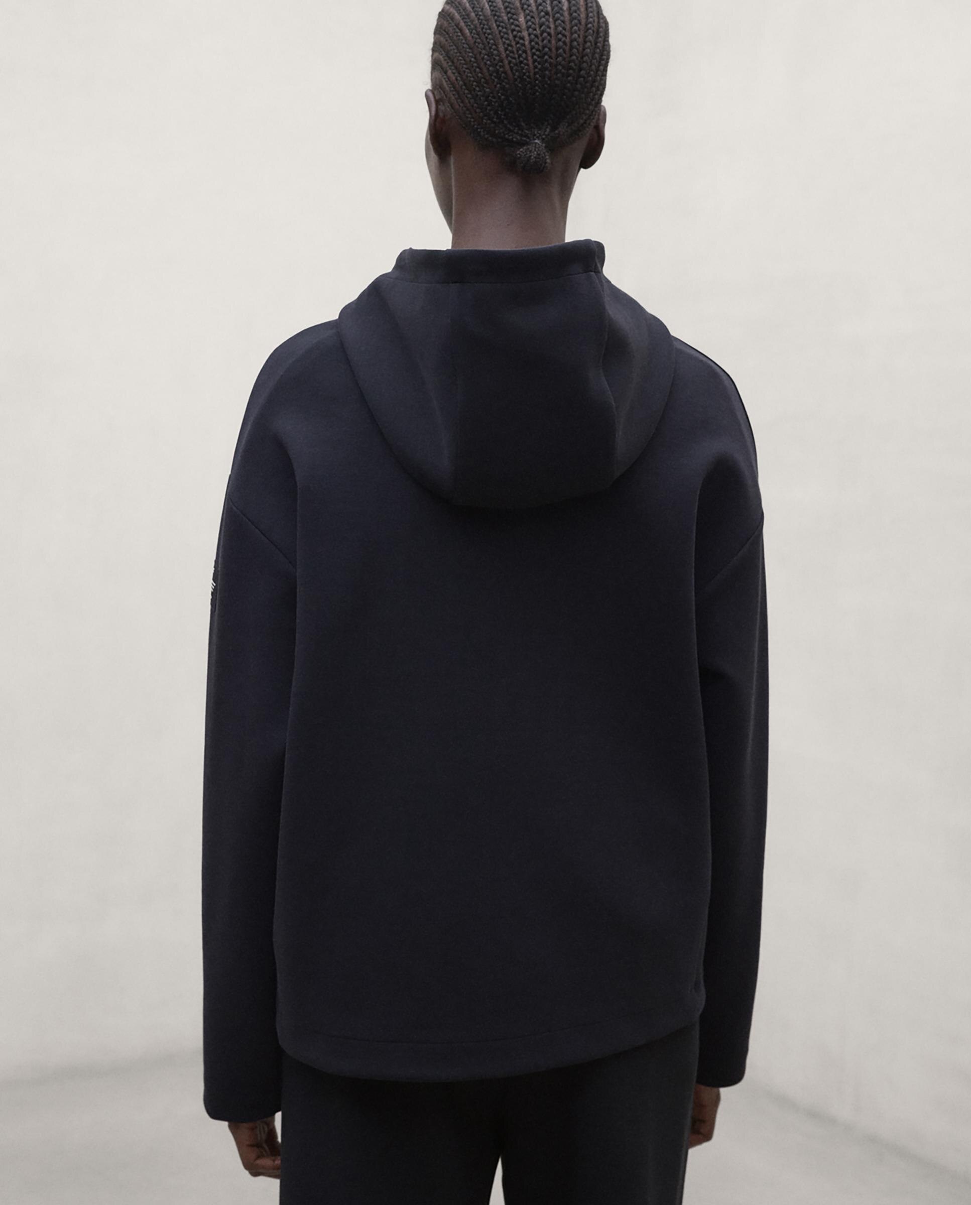 Sudadera de mujer con cuello alto y capucha cancun - Ecoalf - Negro Negro-5