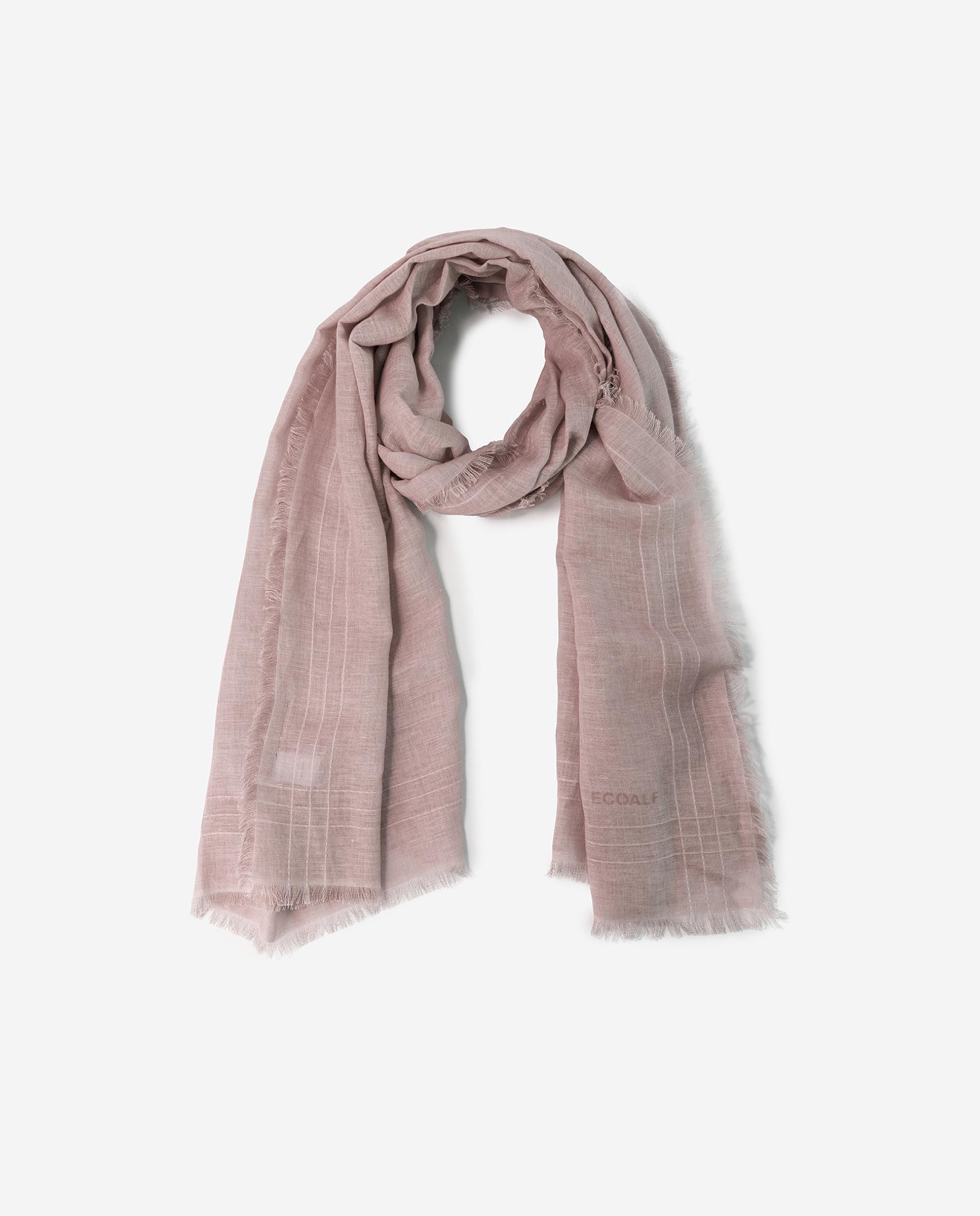 Bufanda de mujer teñida en prenda de algodón - Ecoalf - Rosa claro Rosa claro-1