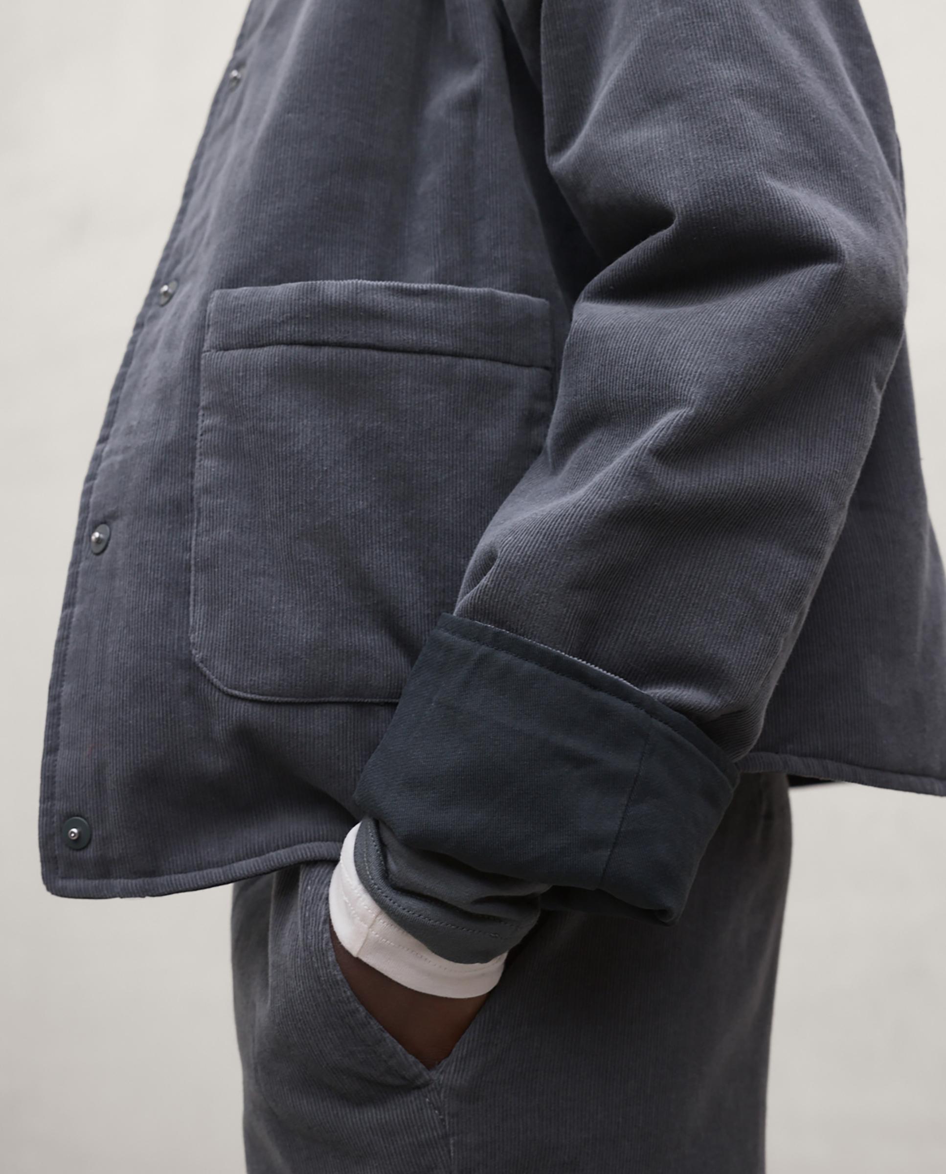 Chaqueta de mujer de algodón orgánico con botones gabriela - Ecoalf - Gris cuarzo metalizado Gris cuarzo metalizado-5