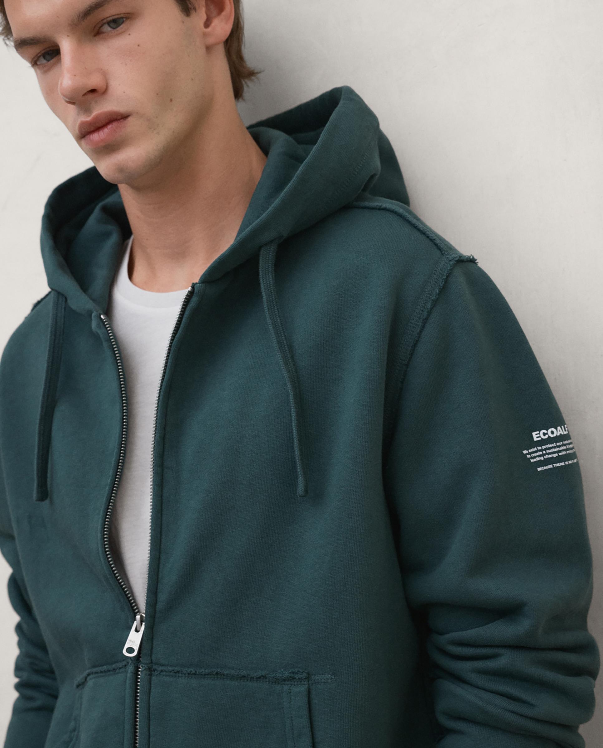 Sudadera de hombre rena con bolsillo canguro - Ecoalf - Verde Verde-4