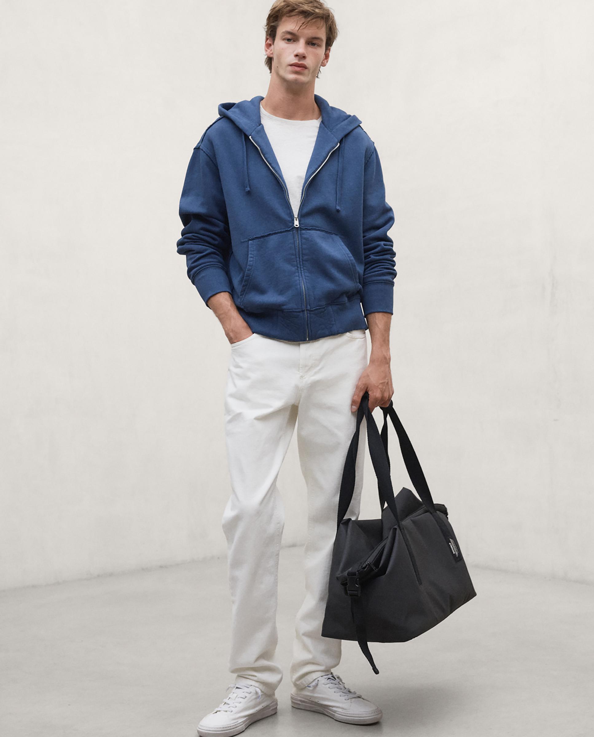 Imagen 0 de Sudadera de hombre rena con bolsillo canguro Azul