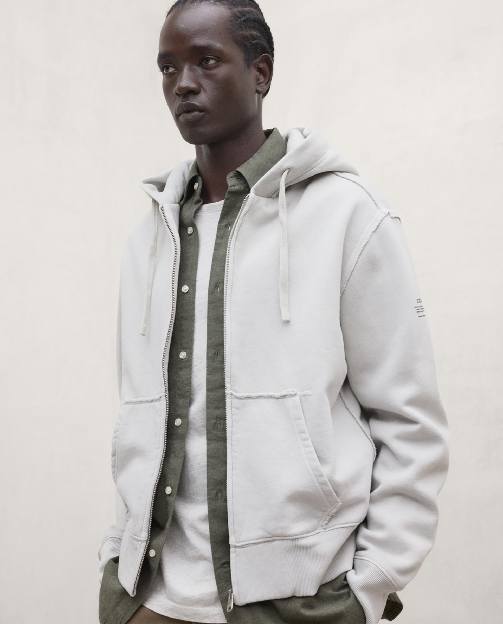 Sudadera de hombre rena con bolsillo canguro - Ecoalf - Gris claro Gris claro-1