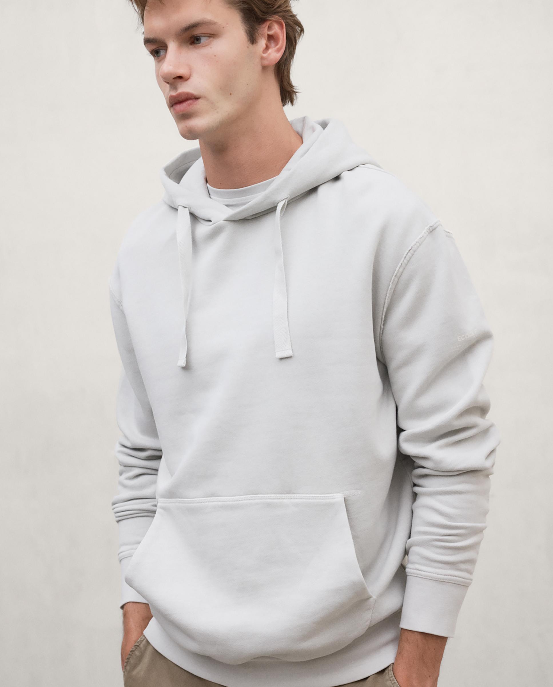 Sudadera de hombre manacori con capucha ajustable - Ecoalf - Gris claro Gris claro-1