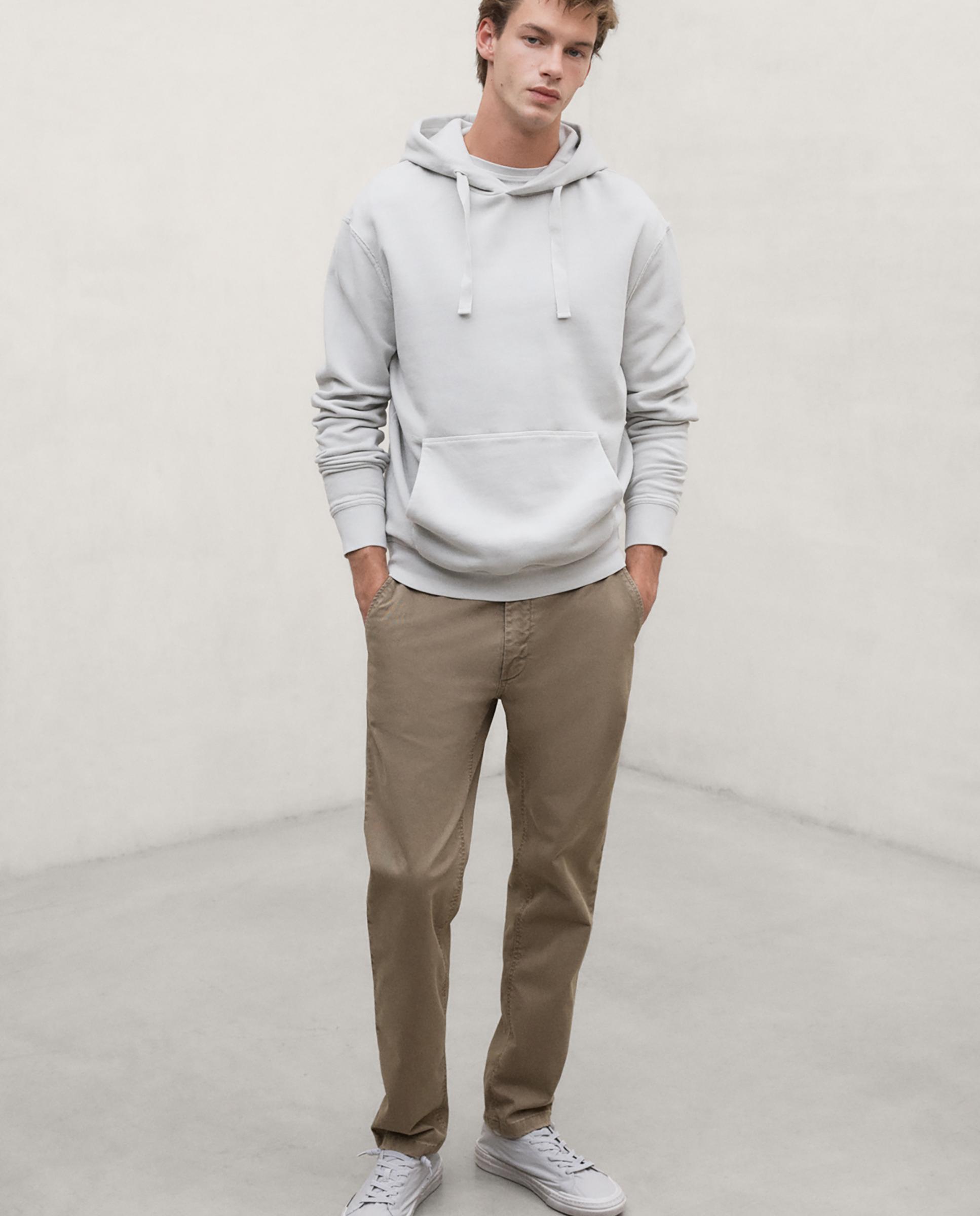 Sudadera de hombre manacori con capucha ajustable - Ecoalf - Gris claro Gris claro-2