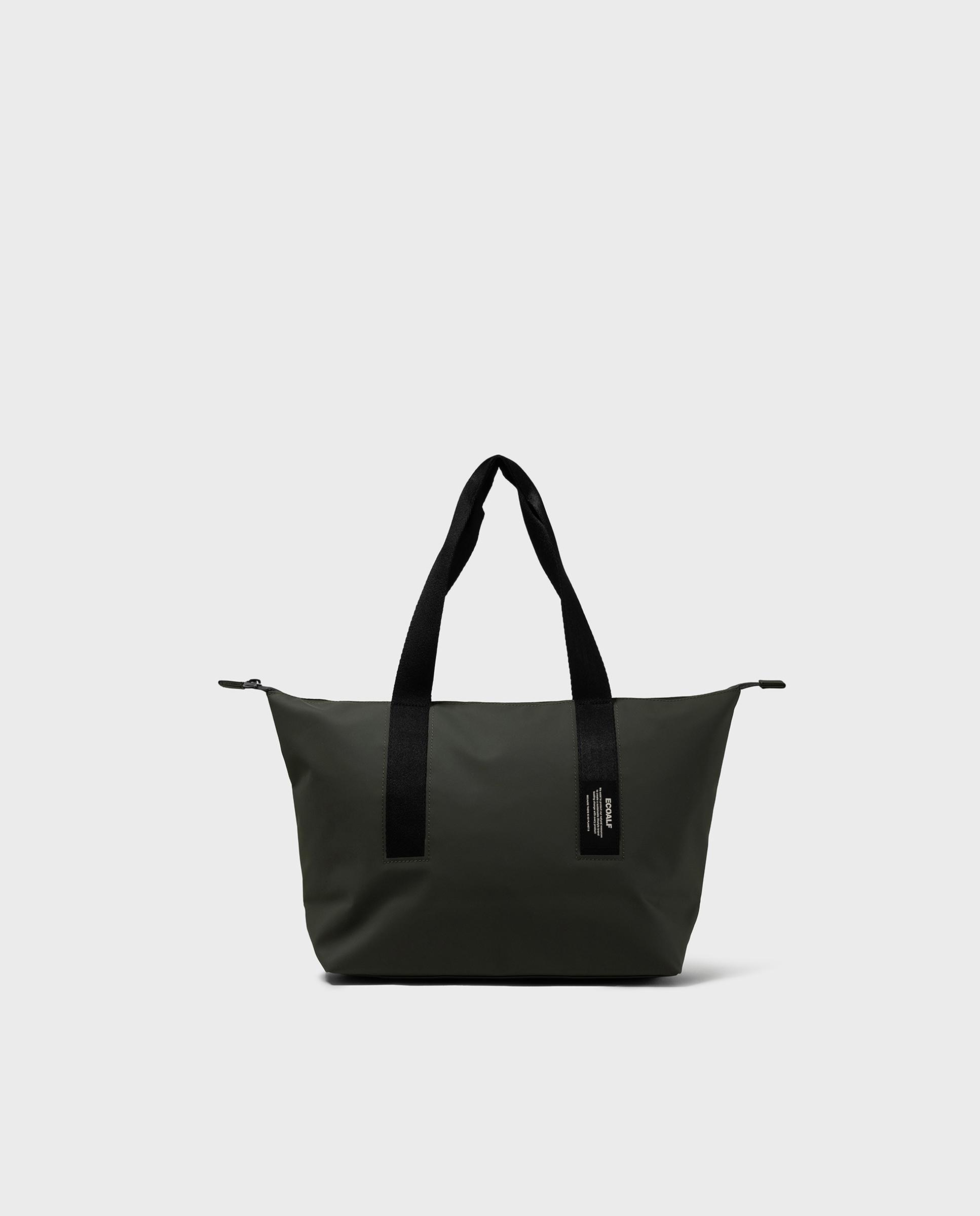 Bolso shopper areny mediano con tejido resistente al agua - Ecoalf - Verde oscuro Verde oscuro-1