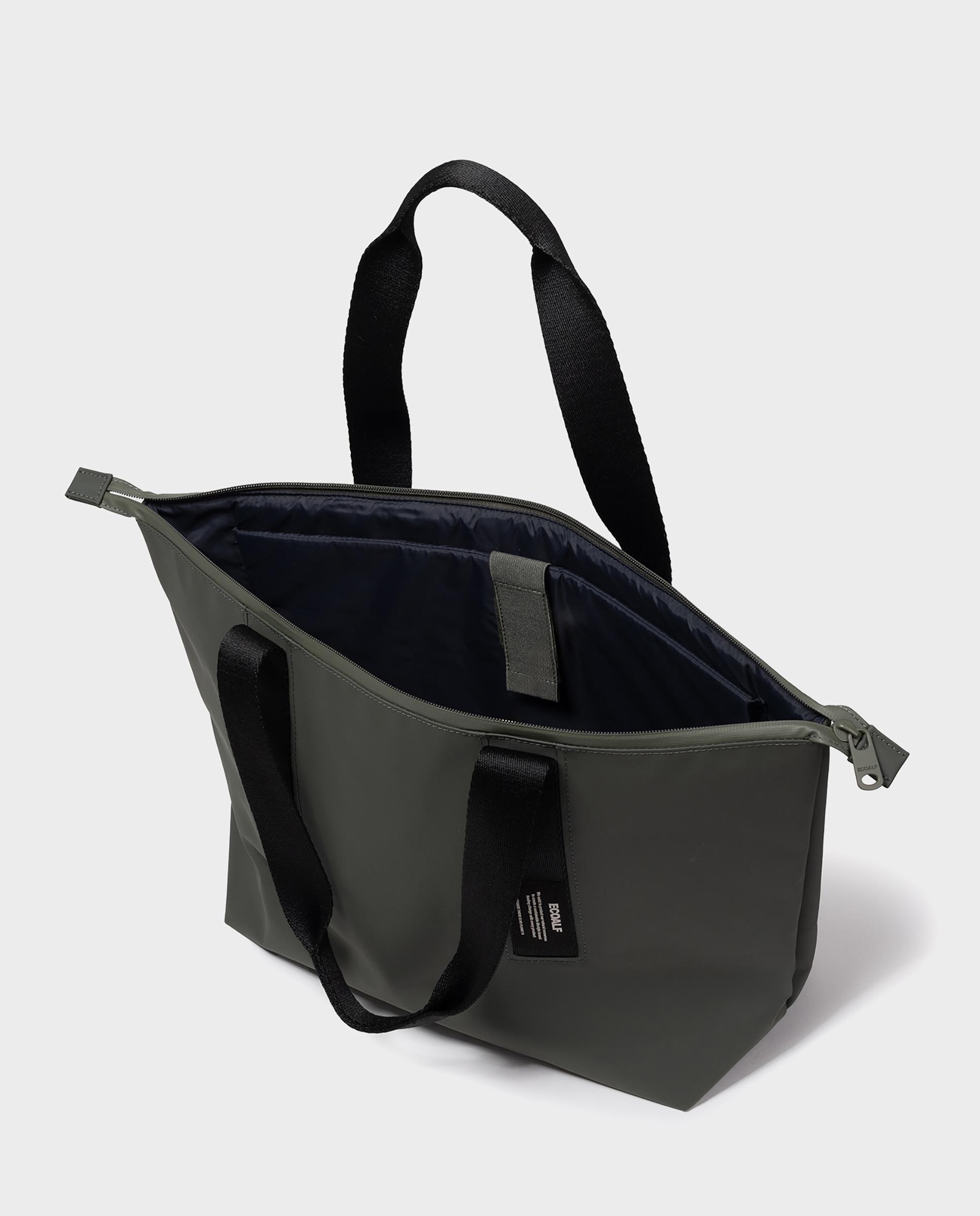 Bolso shopper areny mediano con tejido resistente al agua - Ecoalf - Verde oscuro Verde oscuro-2