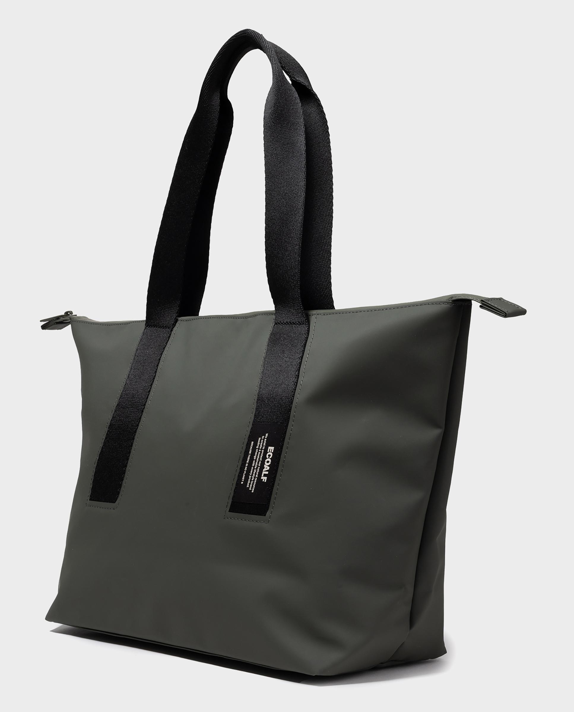 Bolso shopper areny mediano con tejido resistente al agua - Ecoalf - Verde oscuro Verde oscuro-4