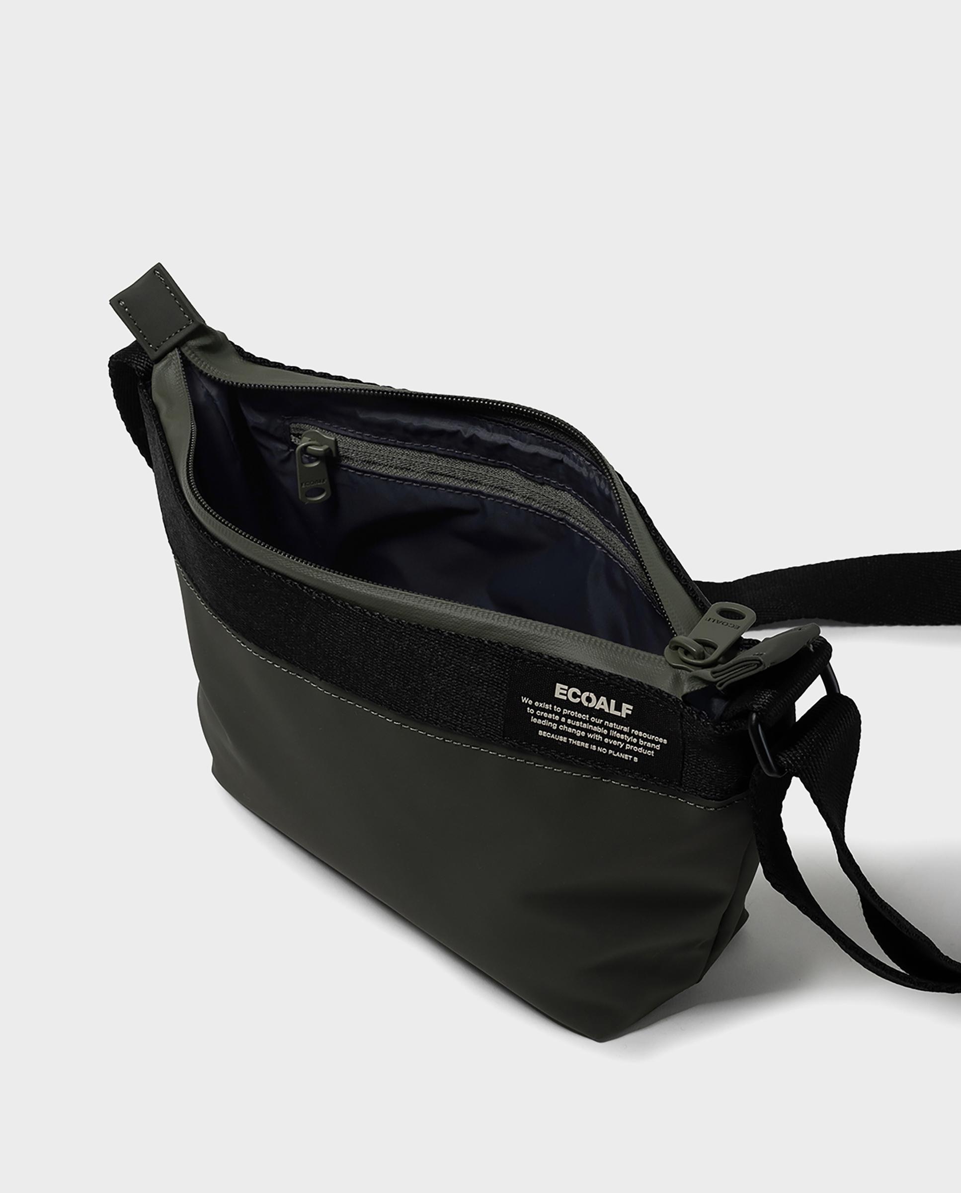 Bandolera de mujer areny con correa ajustable - Ecoalf - Verde oscuro Verde oscuro-3