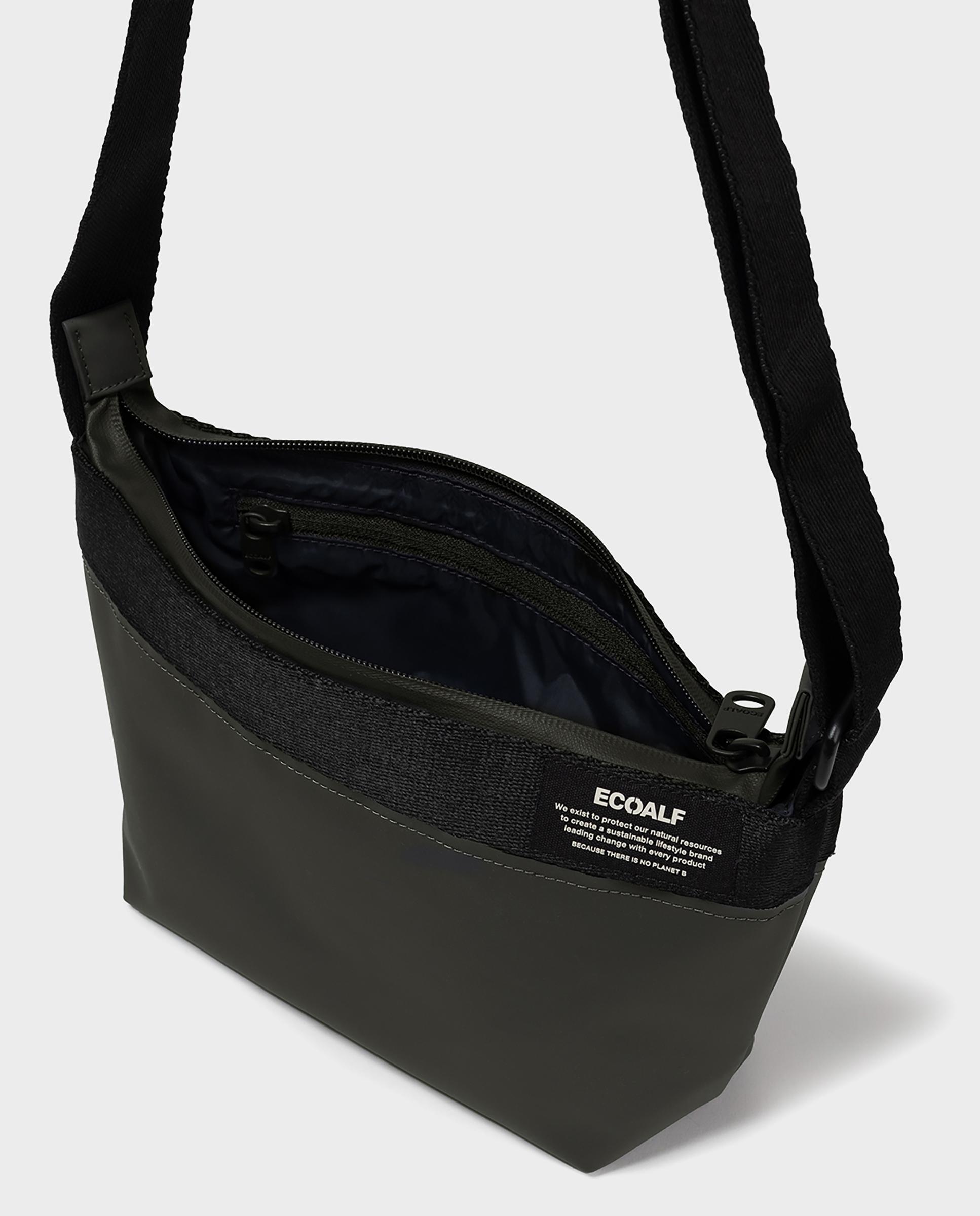Bandolera de mujer areny con correa ajustable - Ecoalf - Verde oscuro Verde oscuro-2
