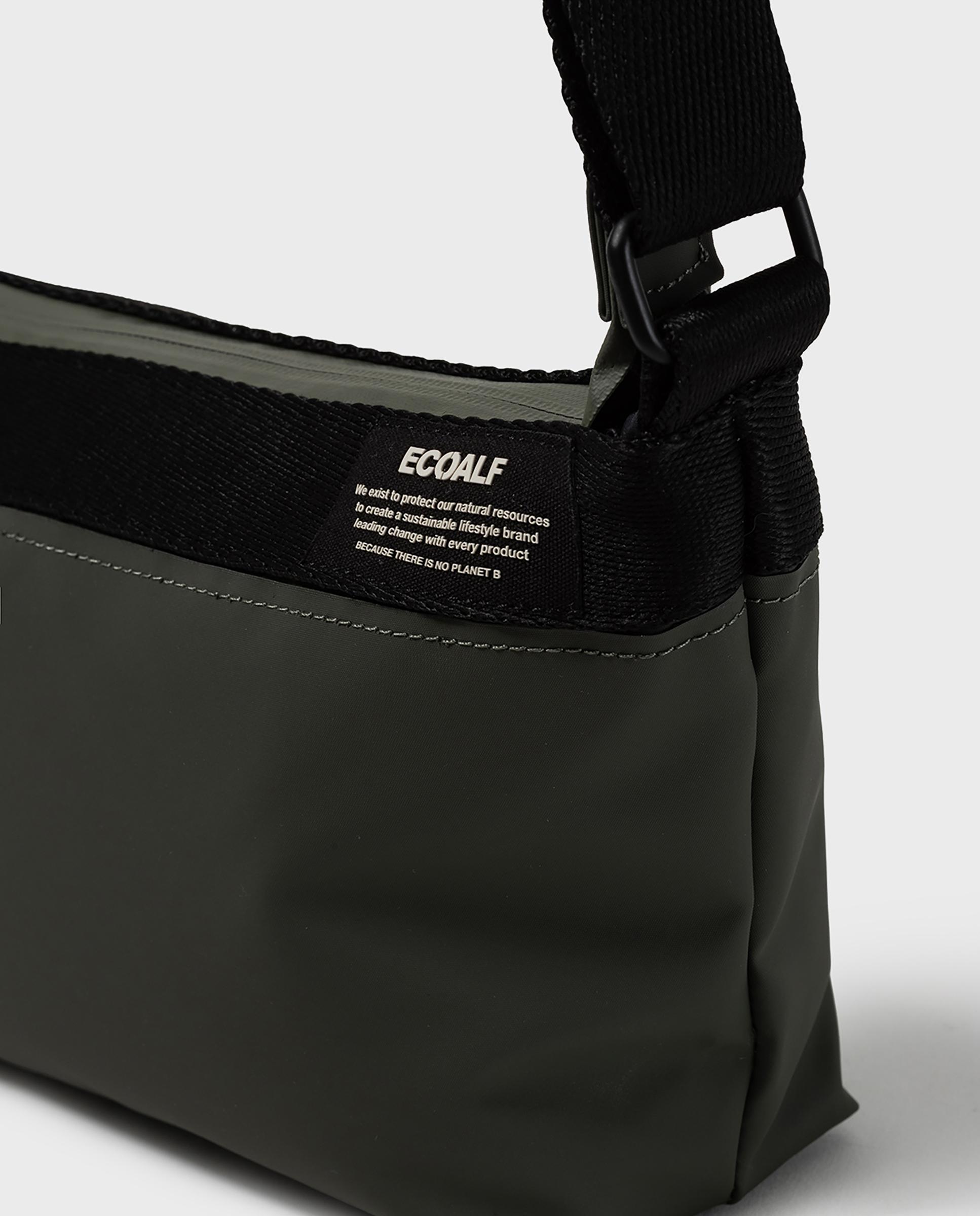 Bandolera de mujer areny con correa ajustable - Ecoalf - Verde oscuro Verde oscuro-5