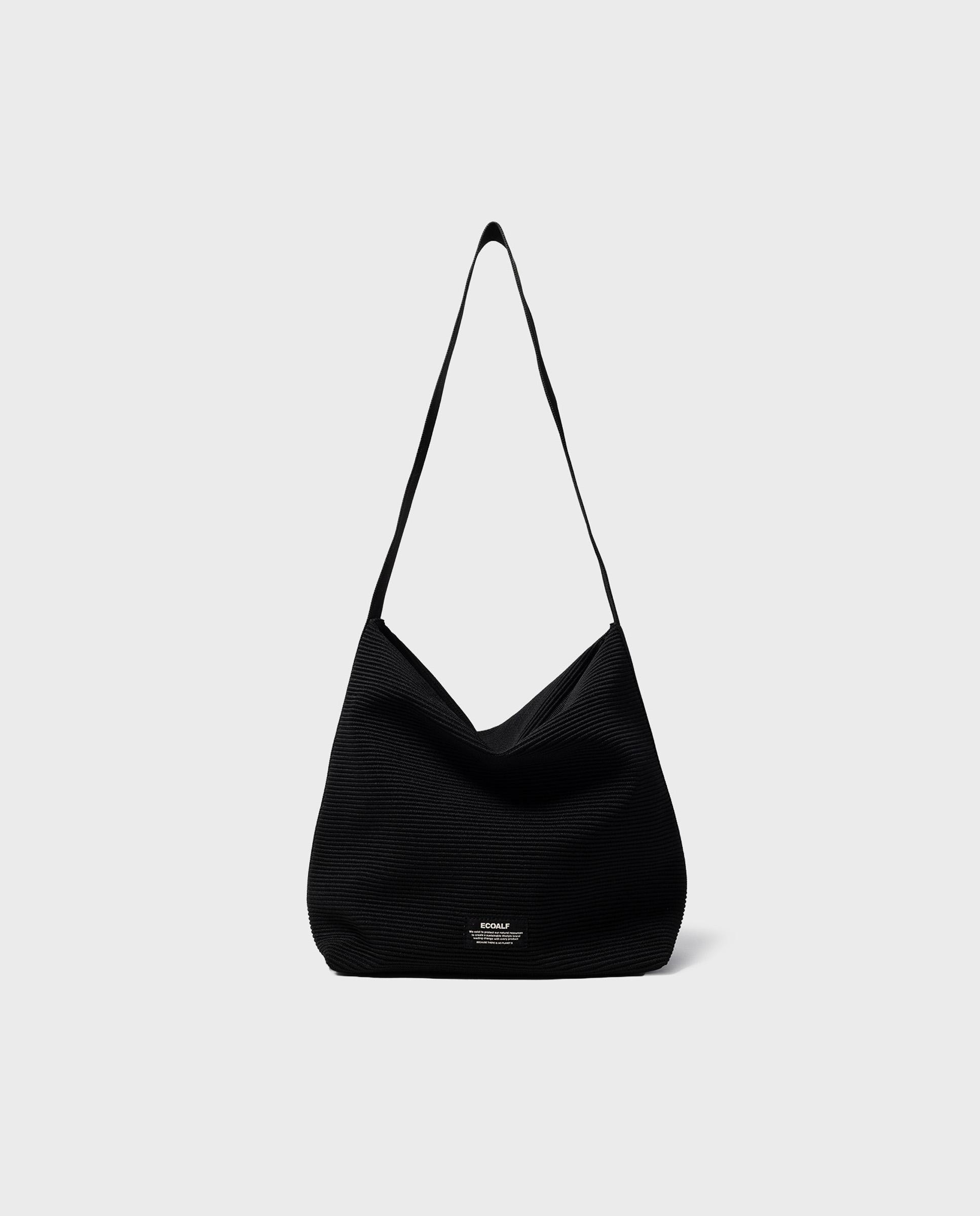 Bandolera tipo buket de mujer tika con asa ajustable - Ecoalf - Negro Negro-1