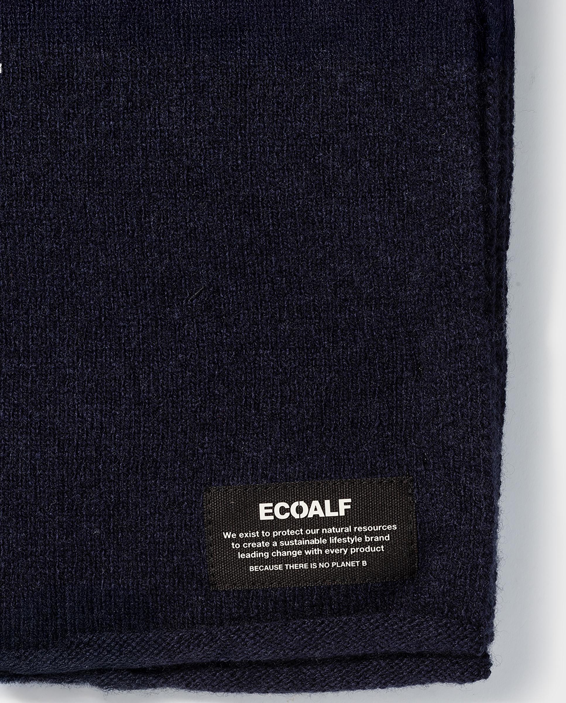 Imagen 2 de Bufanda wool confeccionada en tejido 5gg - Ecoalf - Azul marino Azul marino