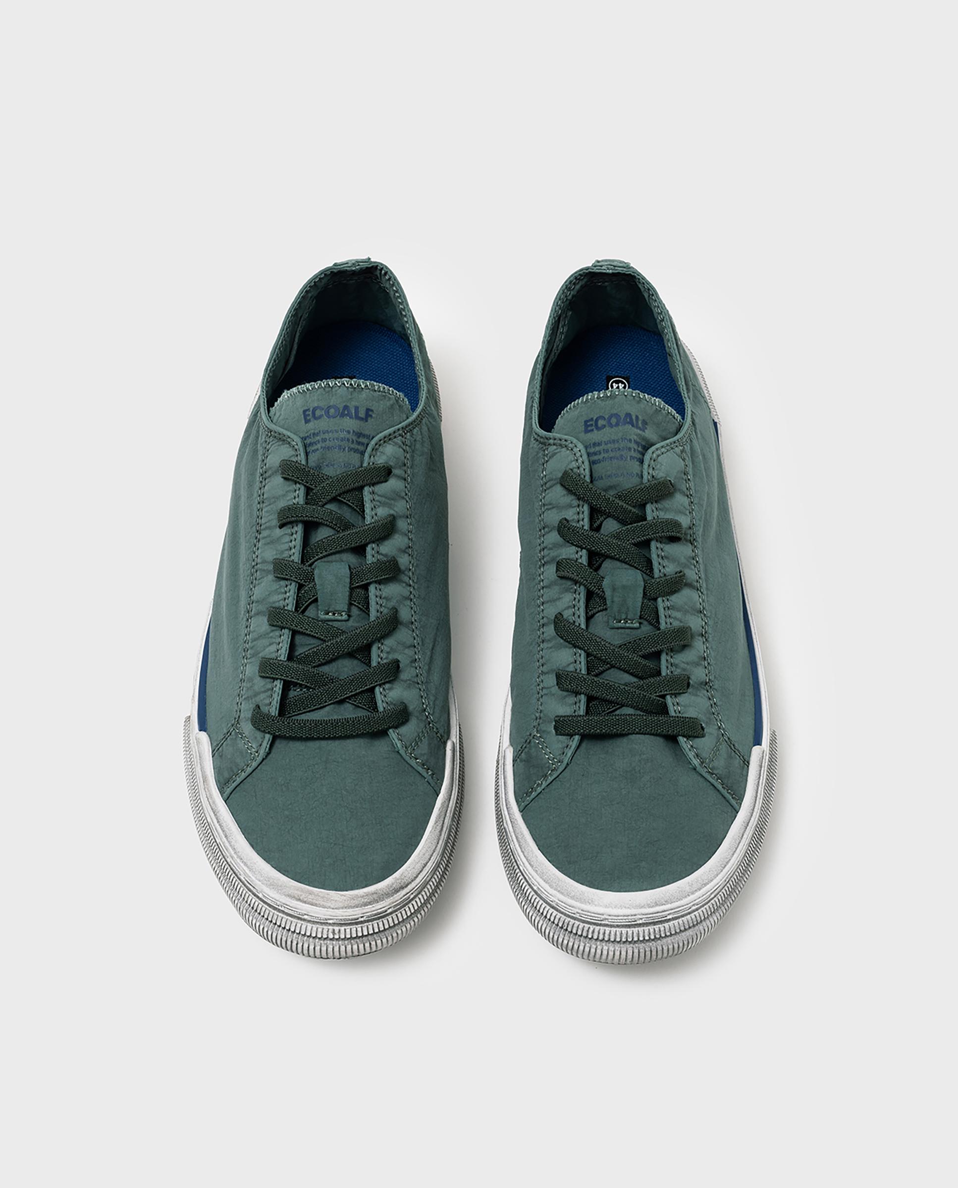 Zapatillas retro de hombre strenk confeccionadas en tejido vegano - Ecoalf - Verde Verde-3