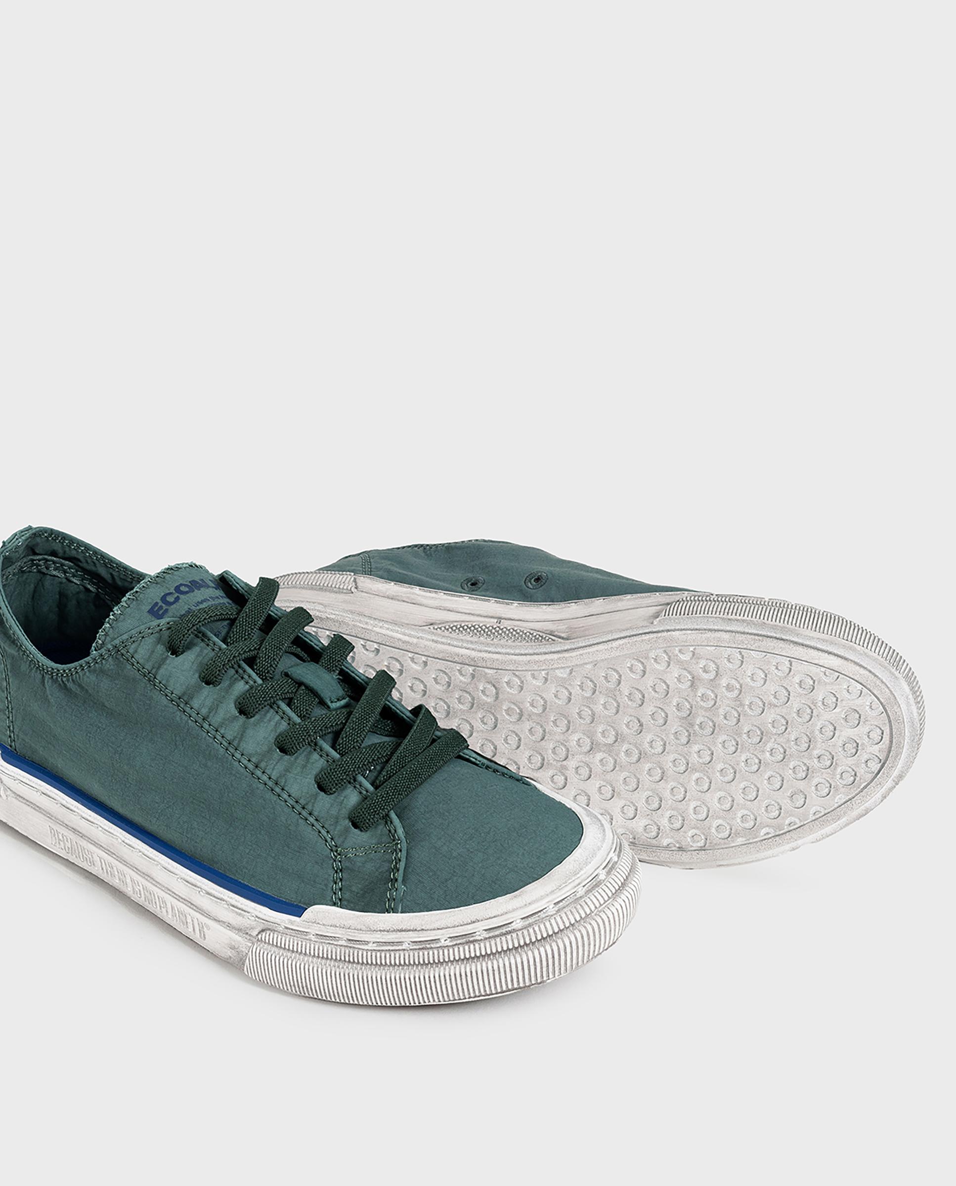 Zapatillas retro de hombre strenk confeccionadas en tejido vegano - Ecoalf - Verde Verde-5