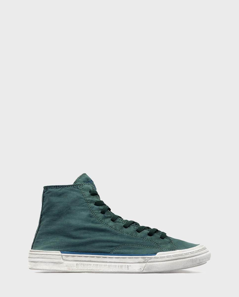 Imagen 0 de Zapatillas altas de hombre strenk con acabado teñido Verde