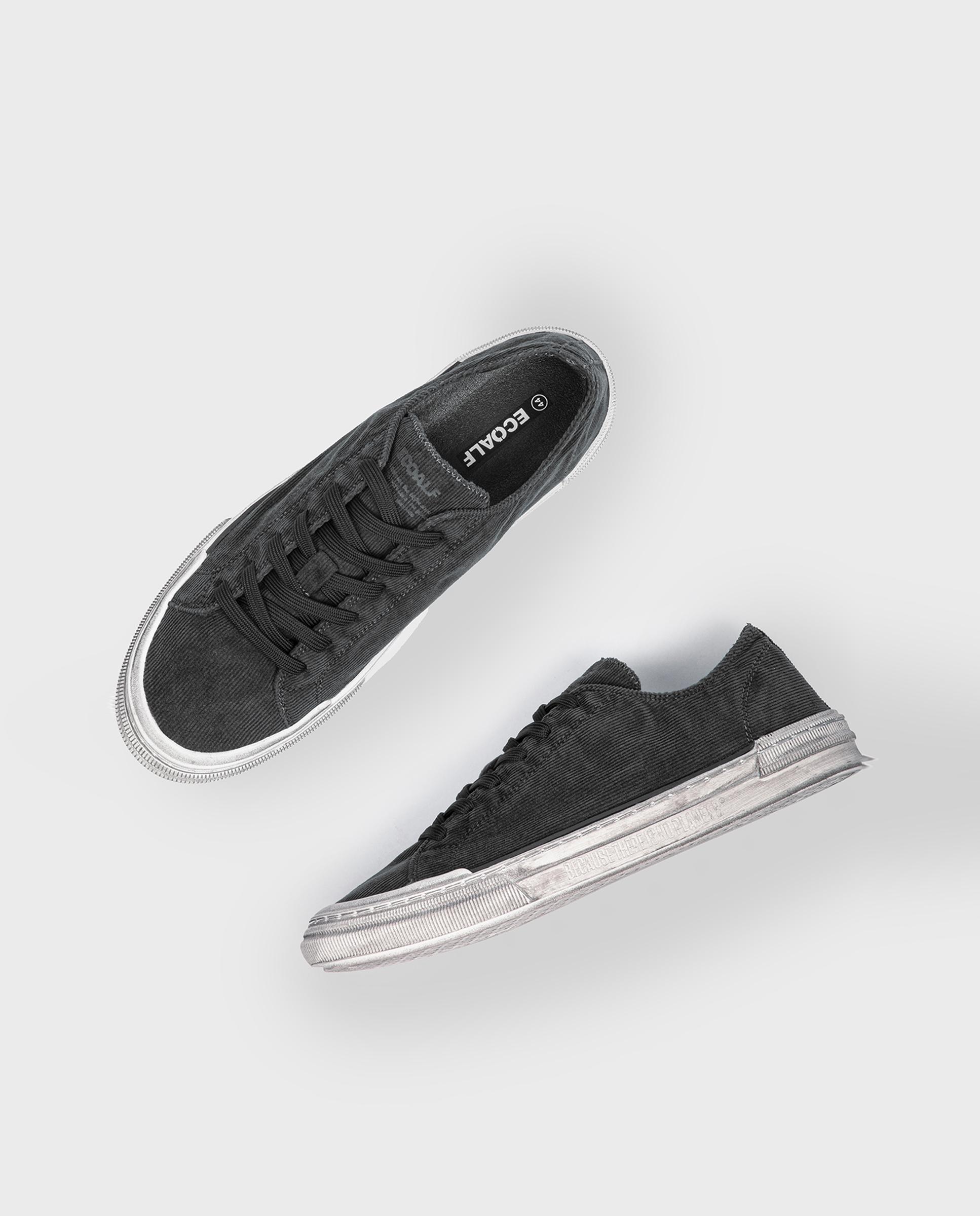 Deportivo casco cordones textil pg strenk sneaker man corduroy - Ecoalf - Gris oscuro Gris oscuro-3