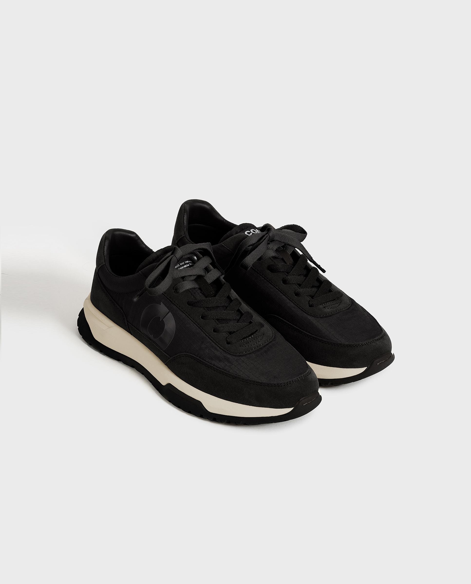 Imagen 5 de Zapatillas deportivas de mujer con cierre de cordones y refuerzo en talón - Ecoalf - Negro Negro
