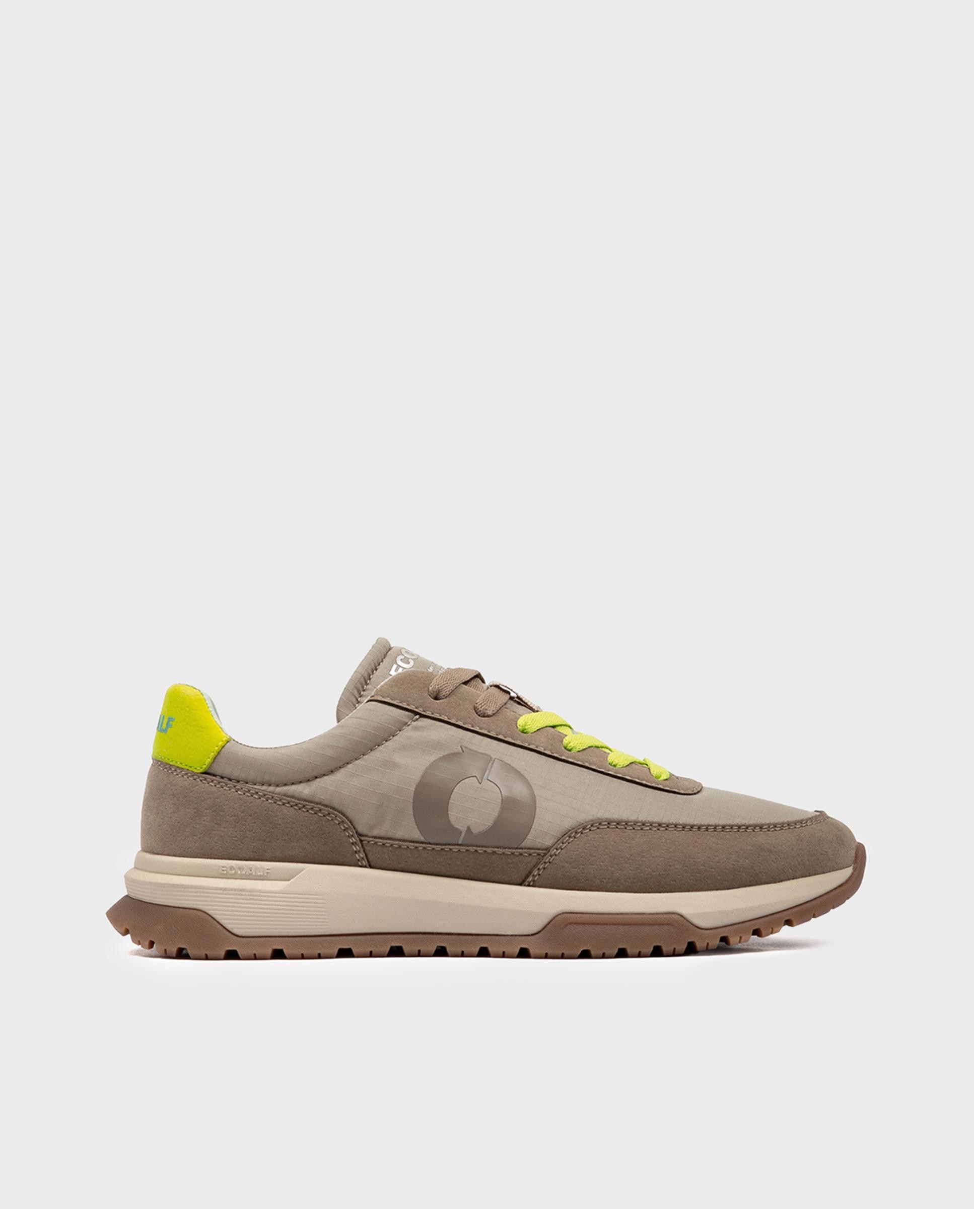 Zapatillas deportivas de mujer con cierre de cordones y refuerzo en talón - Ecoalf - Marrón Marrón-1