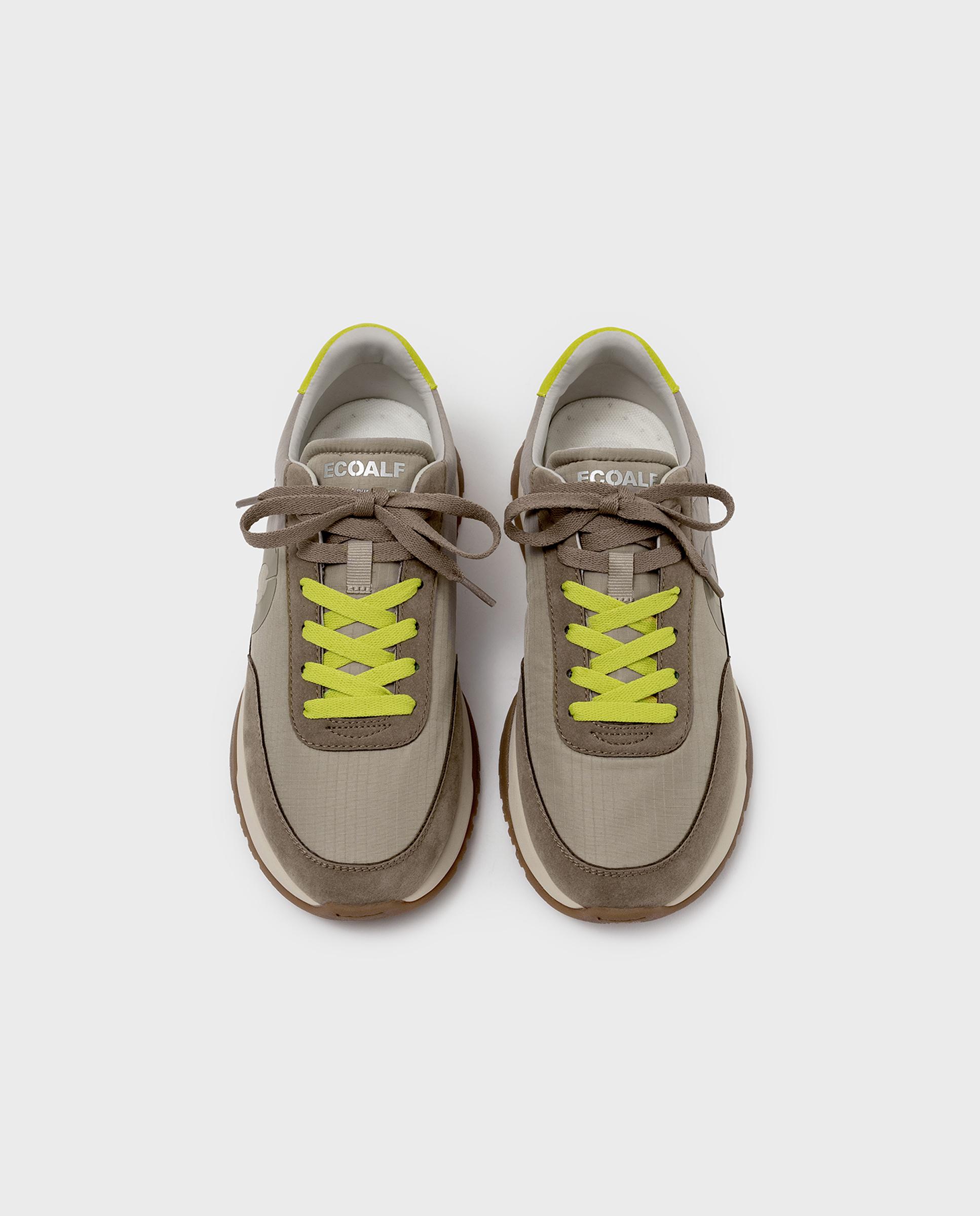 Zapatillas deportivas de mujer con cierre de cordones y refuerzo en talón - Ecoalf - Marrón Marrón-2