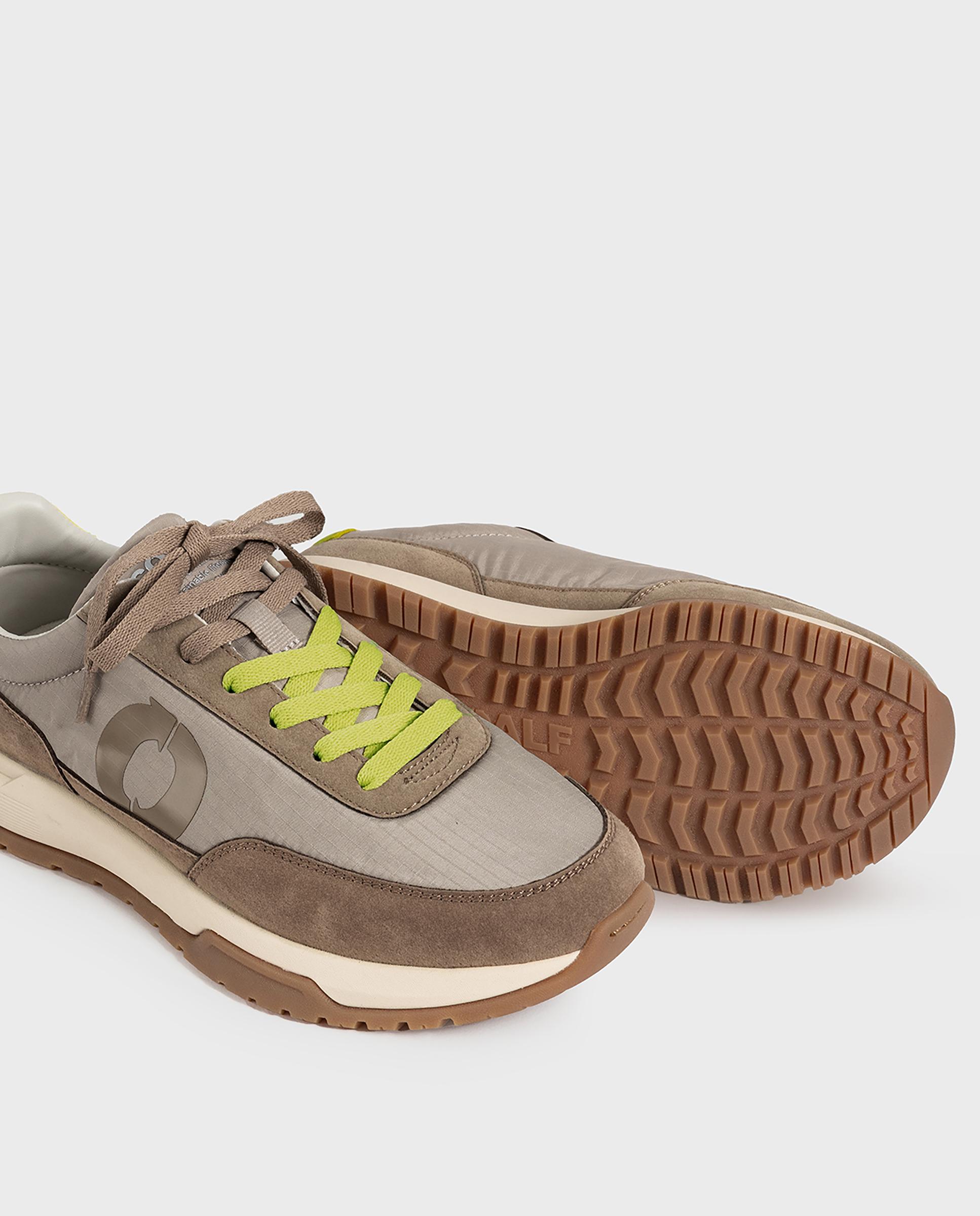 Zapatillas deportivas de mujer con cierre de cordones y refuerzo en talón - Ecoalf - Marrón Marrón-7