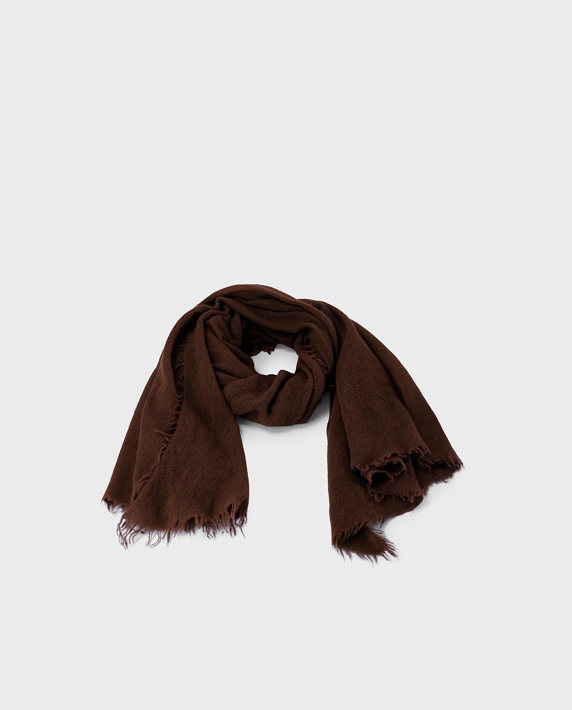 Imagen 3 de Bufanda mini fringes 100% lana reciclada - Ecoalf - Marrón Marrón
