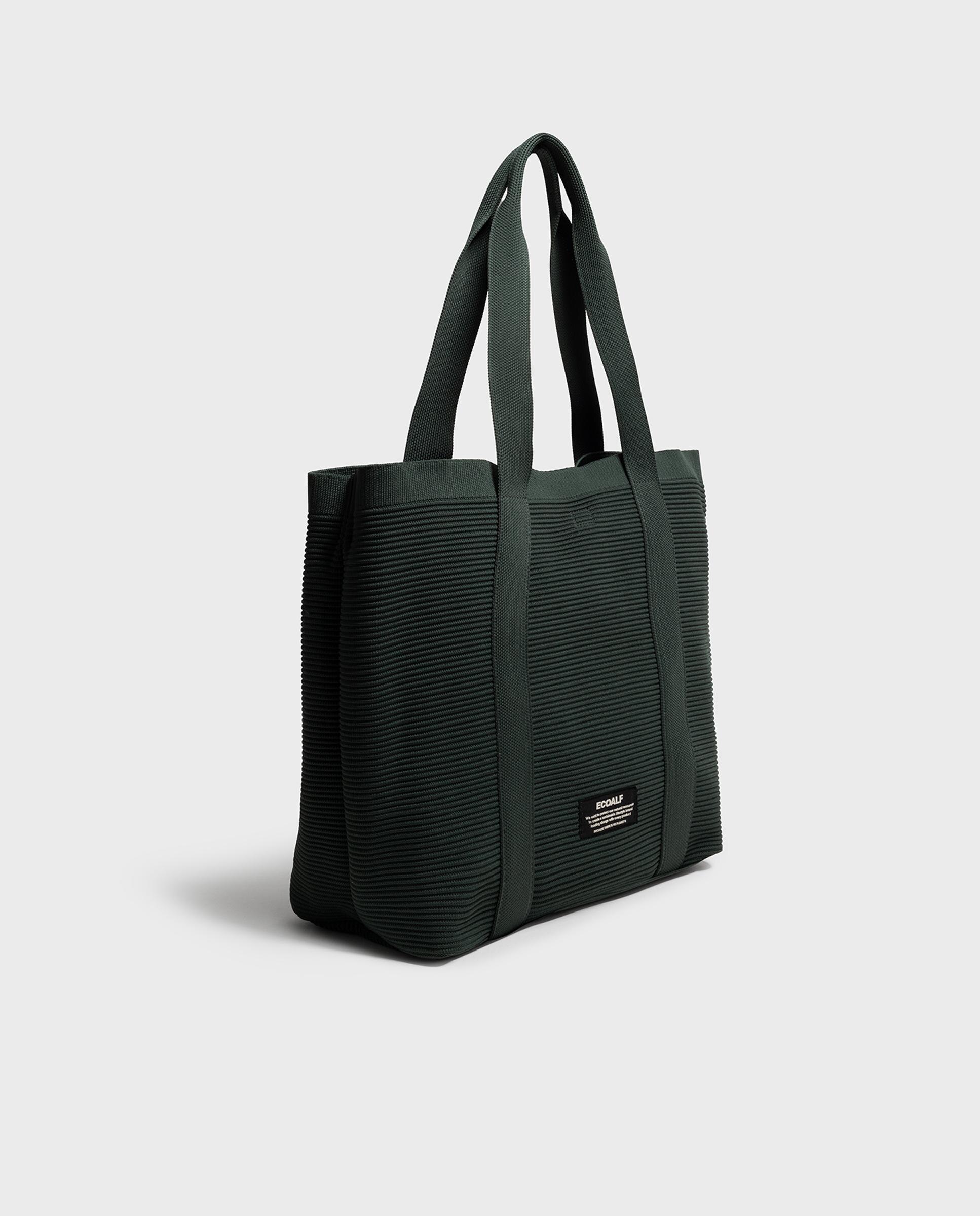 Bolso shopper tika con efecto pana - Ecoalf - Verde Verde-5