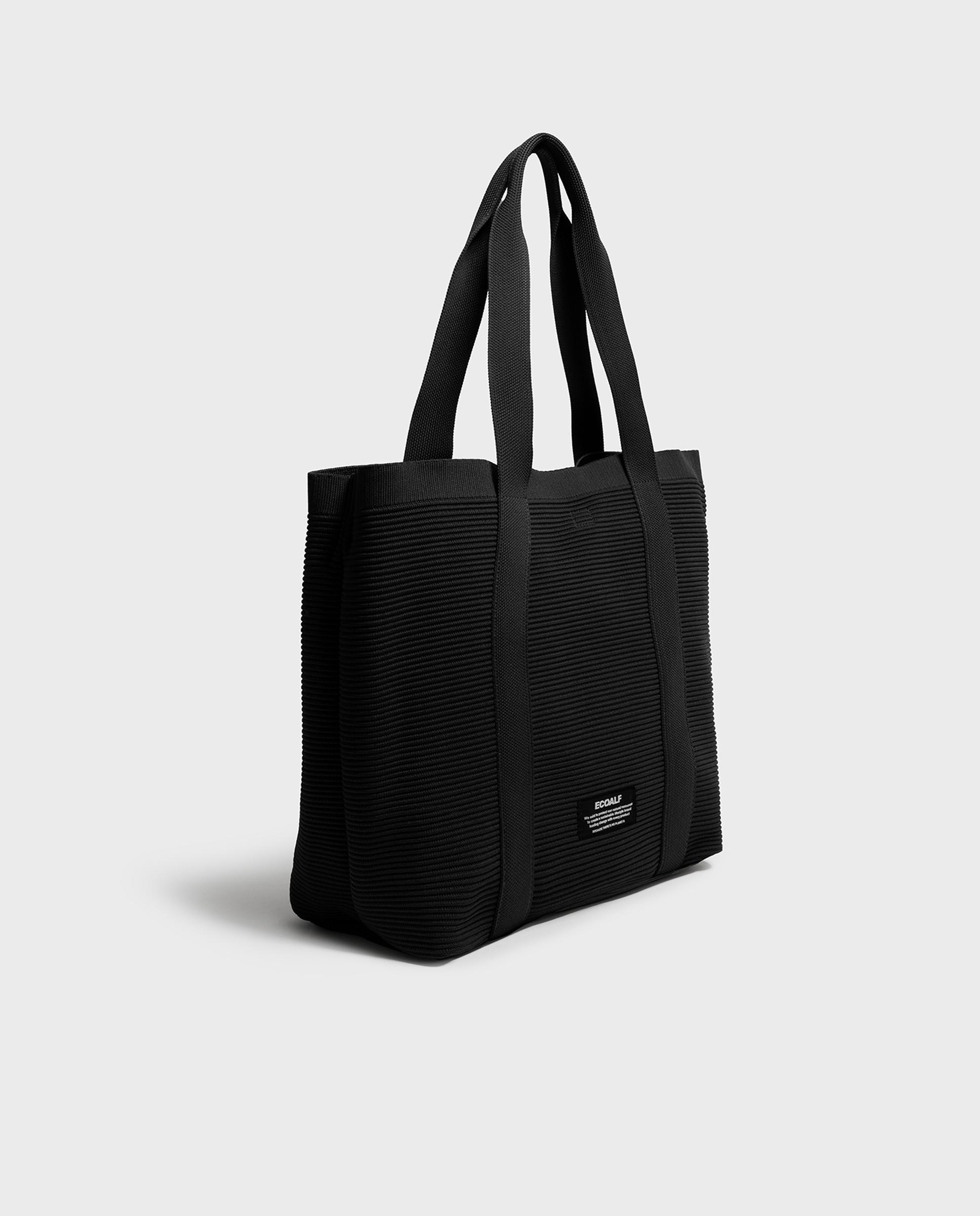 Bolso shopper tika con efecto pana - Ecoalf - Negro Negro-5