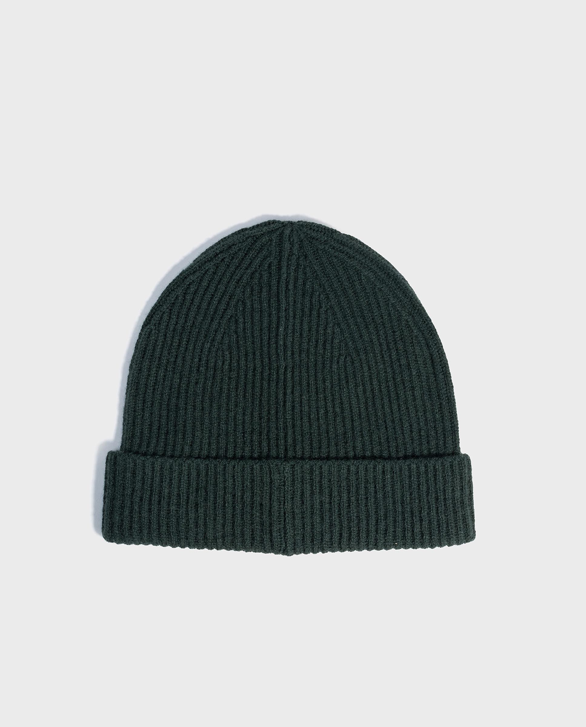 Gorro unisex sierra wool de lana con borde acanalado - Ecoalf - Verde Verde-3