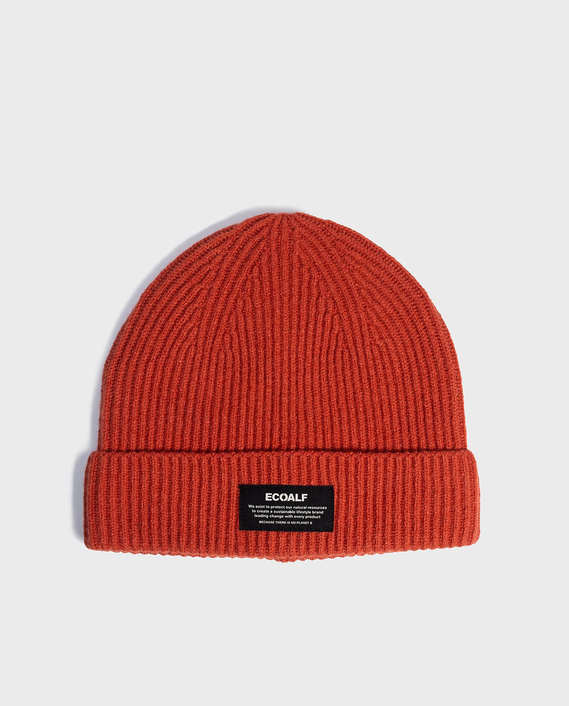 Imagen 0 de Gorro unisex sierra wool de lana con borde acanalado Naranja