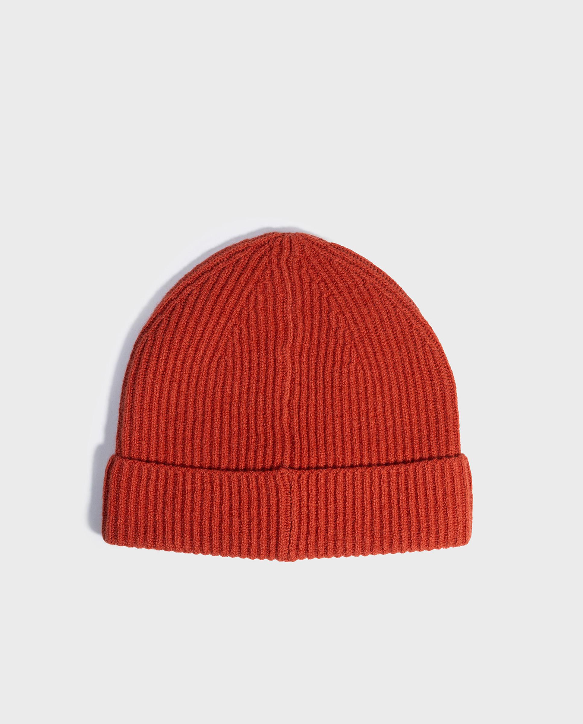 Gorro unisex sierra wool de lana con borde acanalado - Ecoalf - Naranja Naranja-3
