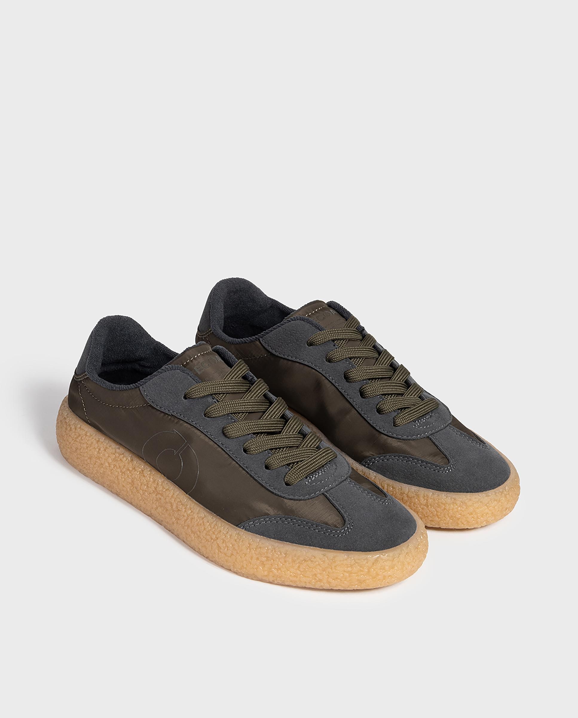 Zapatillas deportivas de hombre phoenix con diseño de nylon satinado - Ecoalf - Kaki Kaki-2