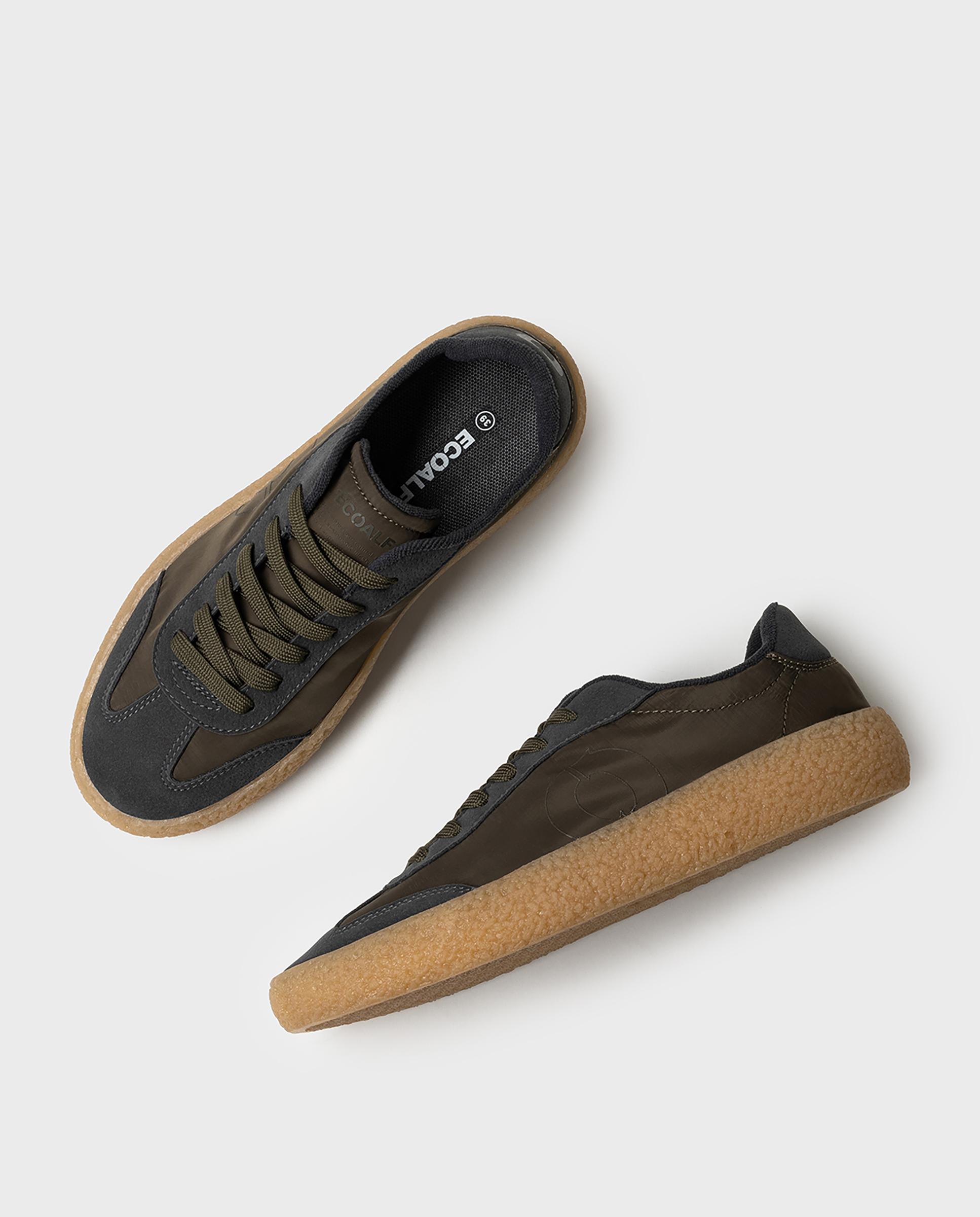 Zapatillas deportivas de hombre phoenix con diseño de nylon satinado - Ecoalf - Kaki Kaki-5