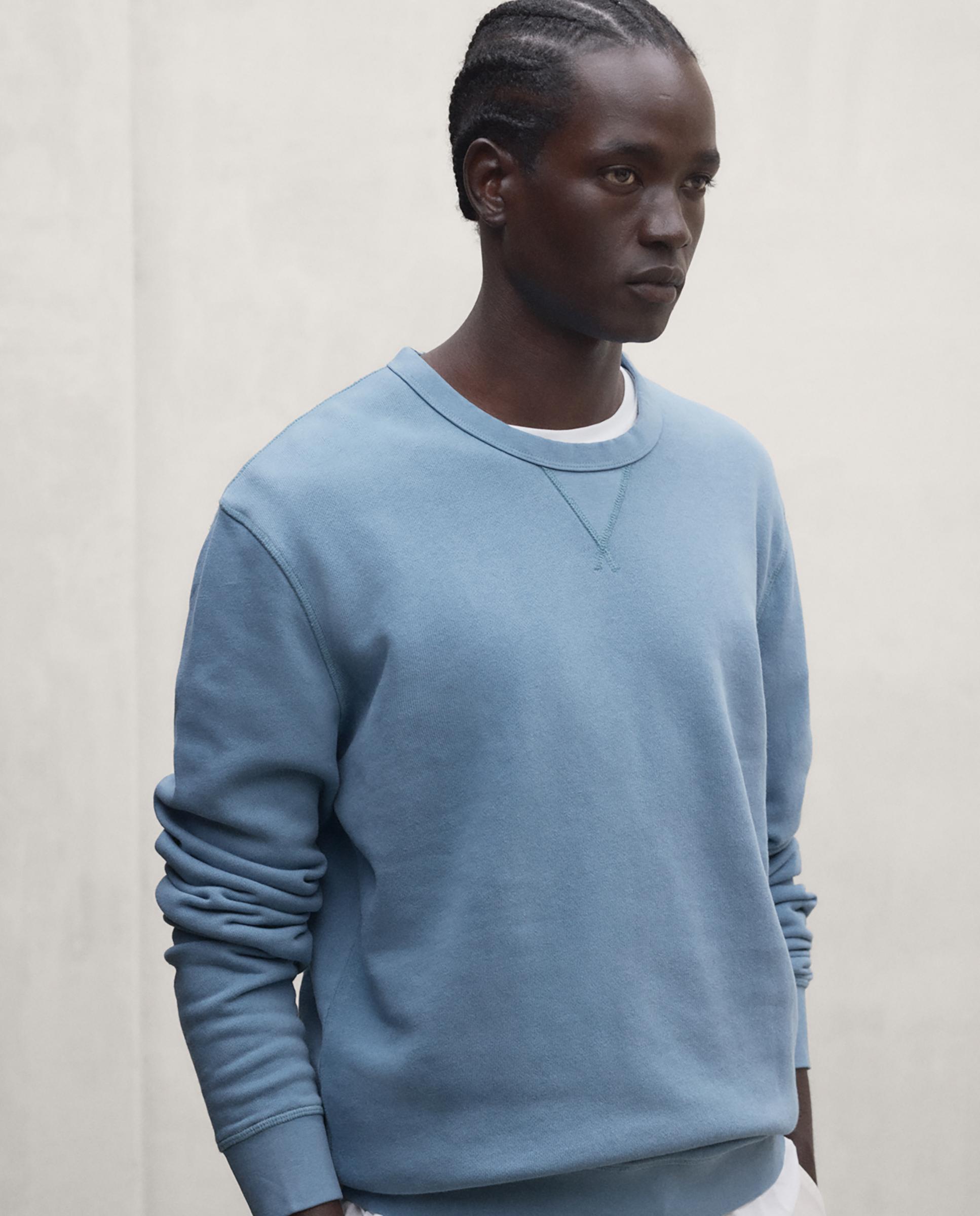 Imagen 0 de Sudadera de hombre gola de corte regular en 100% algodón regenerativo Azul