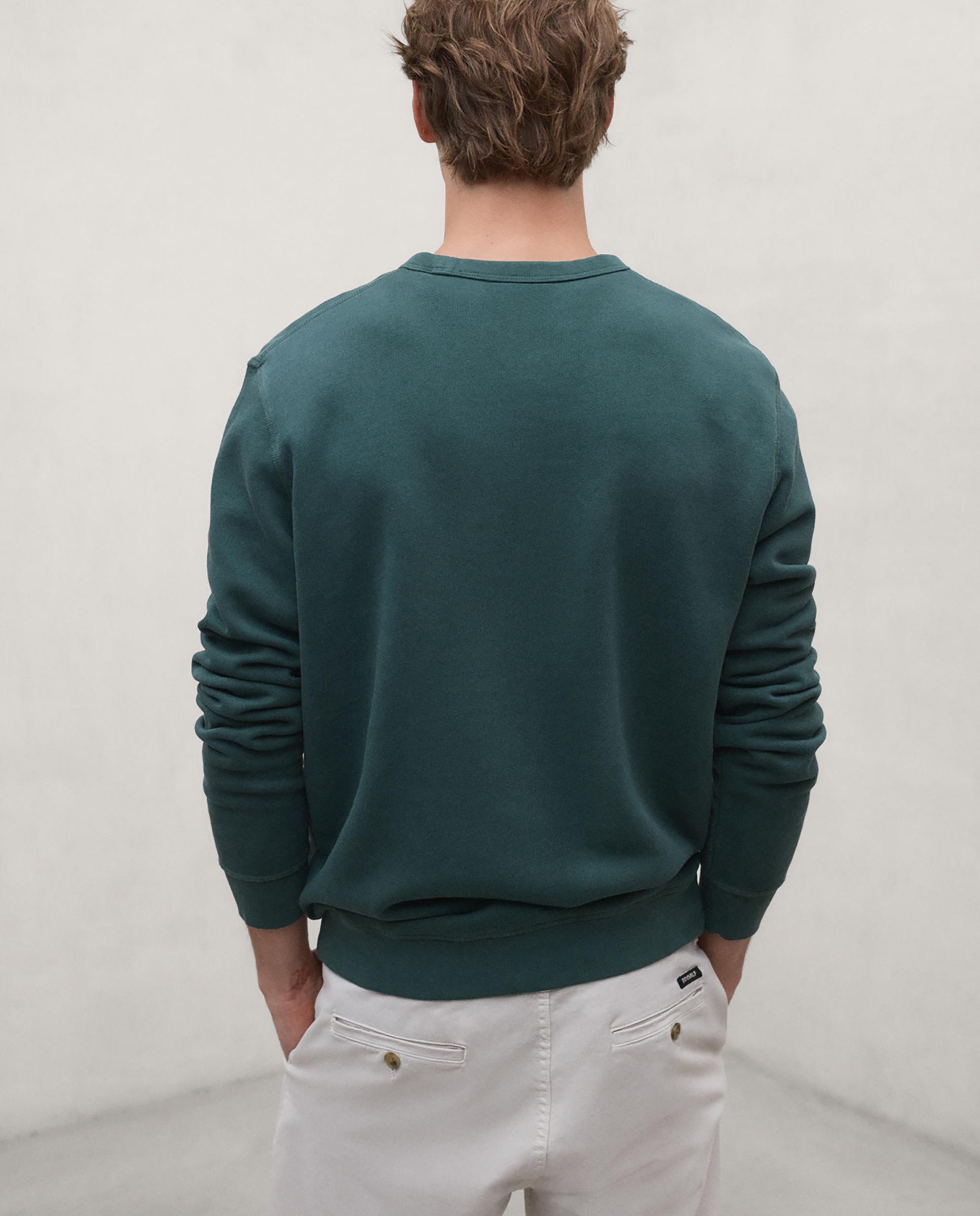 Sudadera de hombre gola de corte regular en 100% algodón regenerativo - Ecoalf - Verde Verde-3