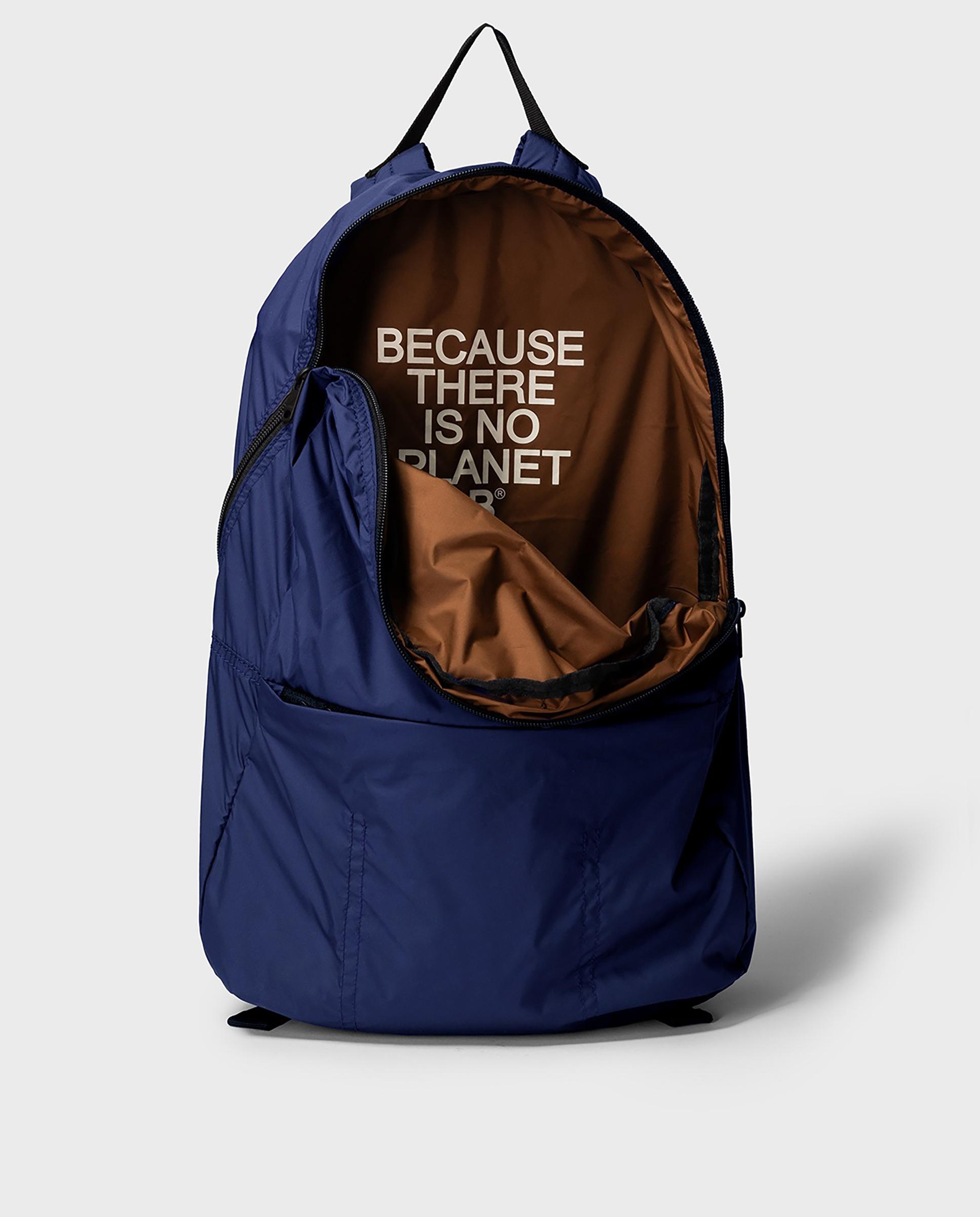 Mochila unisex plegable con bolsillo frontal - Ecoalf - Azul oscuro Azul oscuro-4