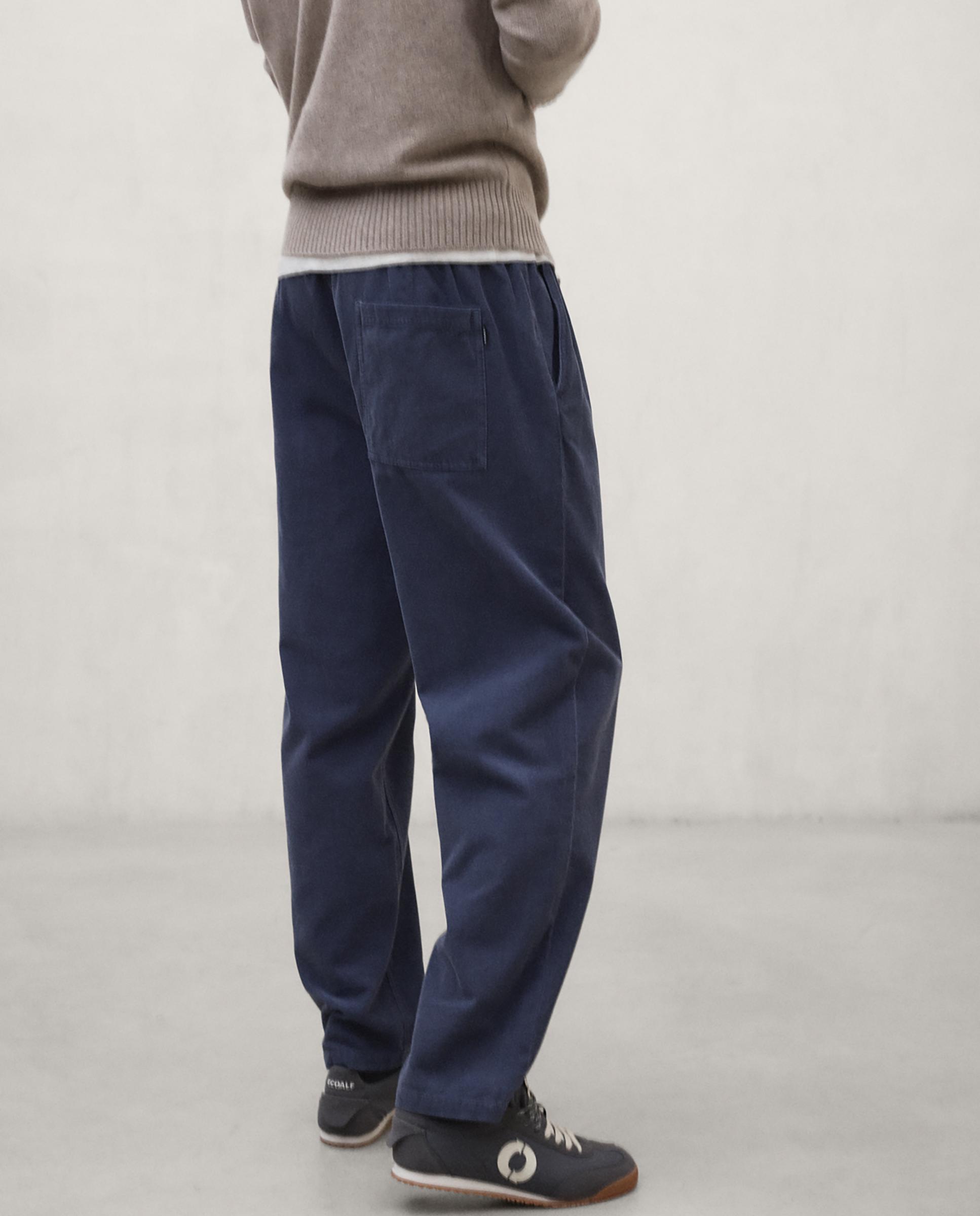 Imagen 4 de Pantalones de pana de hombre gina de corte relajado - Ecoalf - Azul Azul