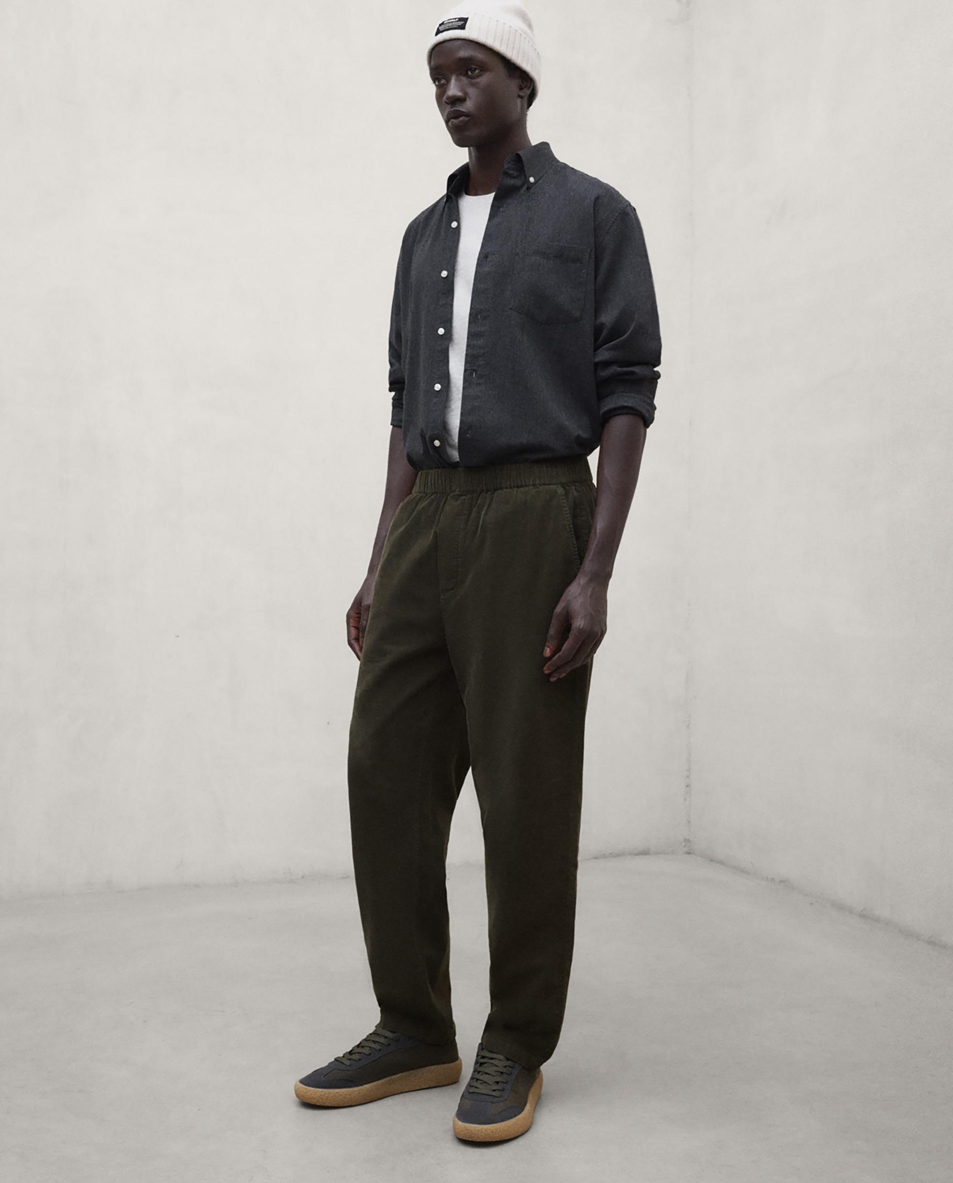 Imagen 1 de Pantalones de pana de hombre gina de corte relajado - Ecoalf - Kaki Kaki