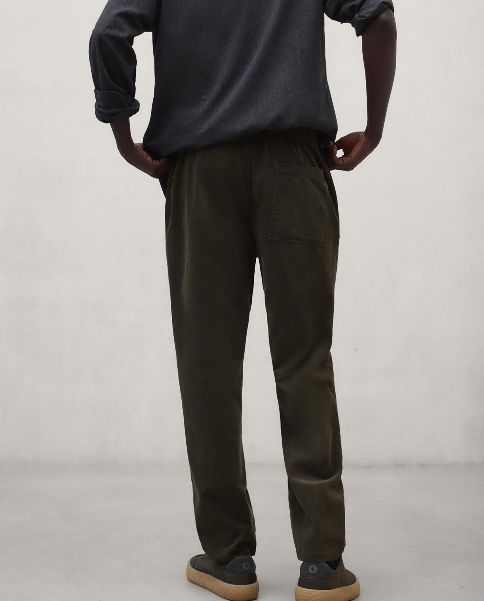 Imagen 3 de Pantalones de pana de hombre gina de corte relajado - Ecoalf - Kaki Kaki