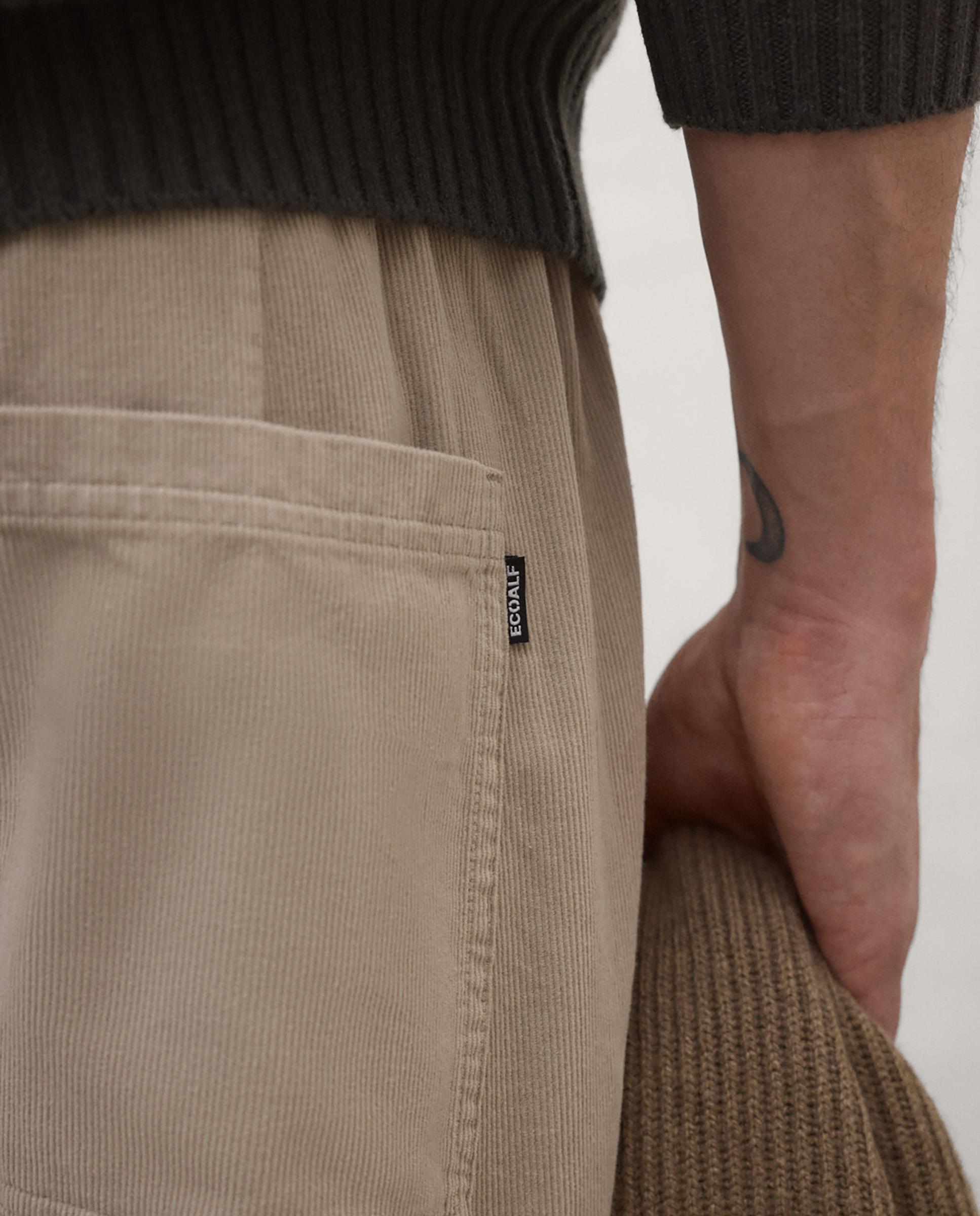 Imagen 3 de Pantalones de pana de hombre gina de corte relajado - Ecoalf - Beige Beige