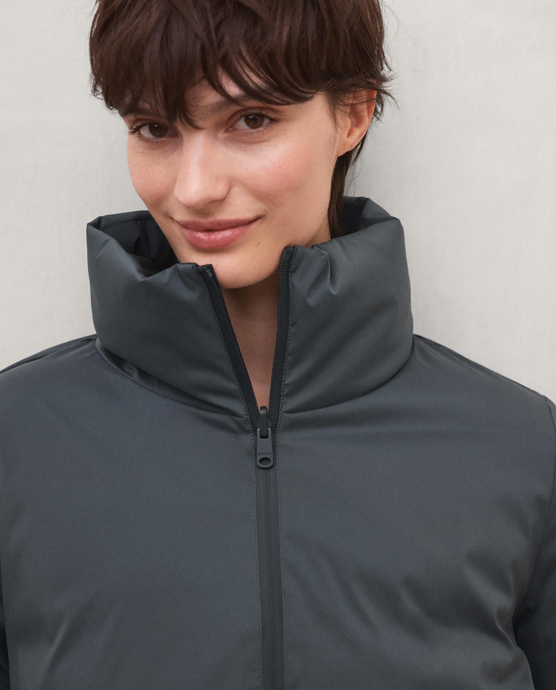 Abrigo de mujer moran reversible - Ecoalf - Azul grisáceo Azul grisáceo-4