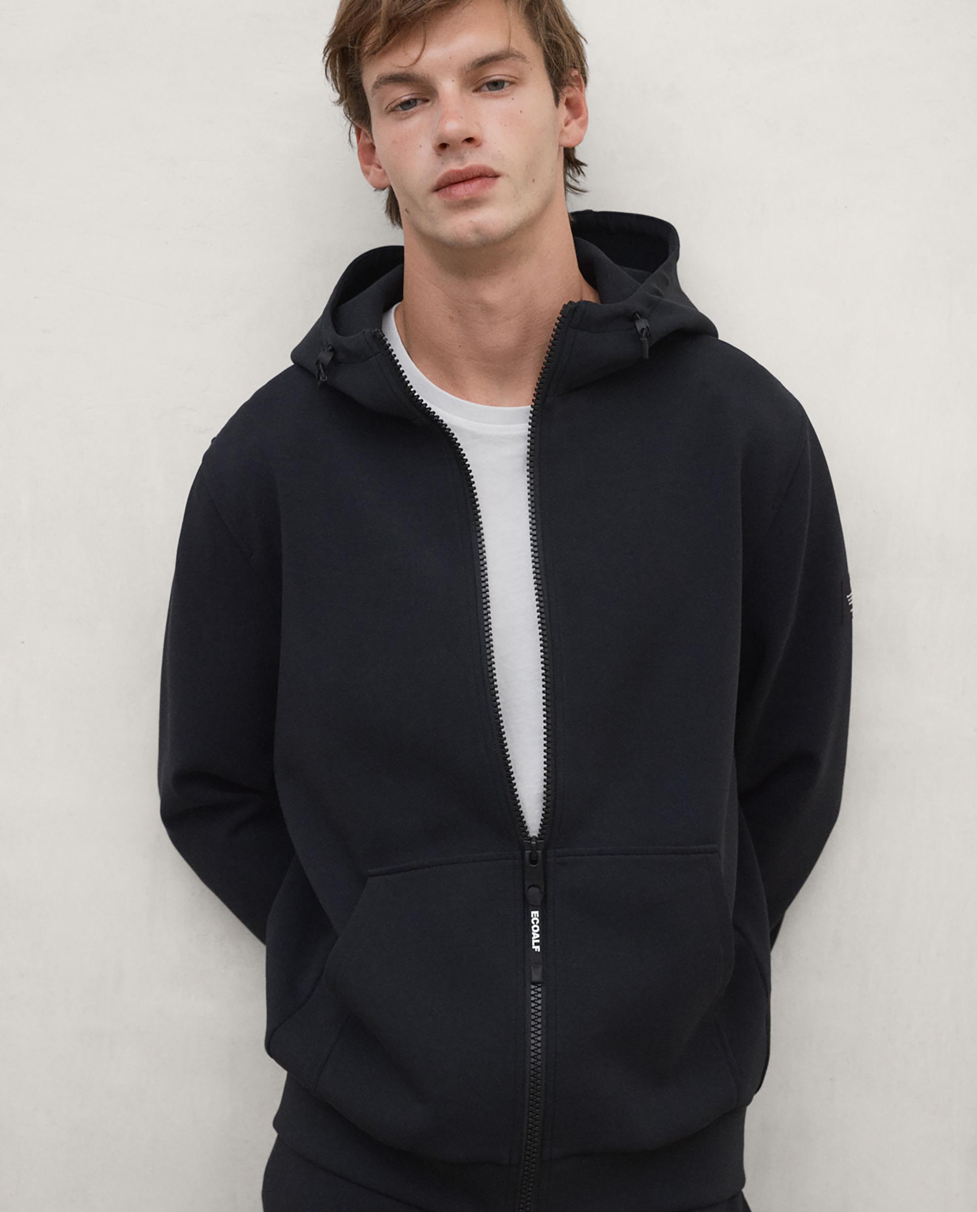 Imagen 0 de Sudadera de hombre agadir con cremallera Negro