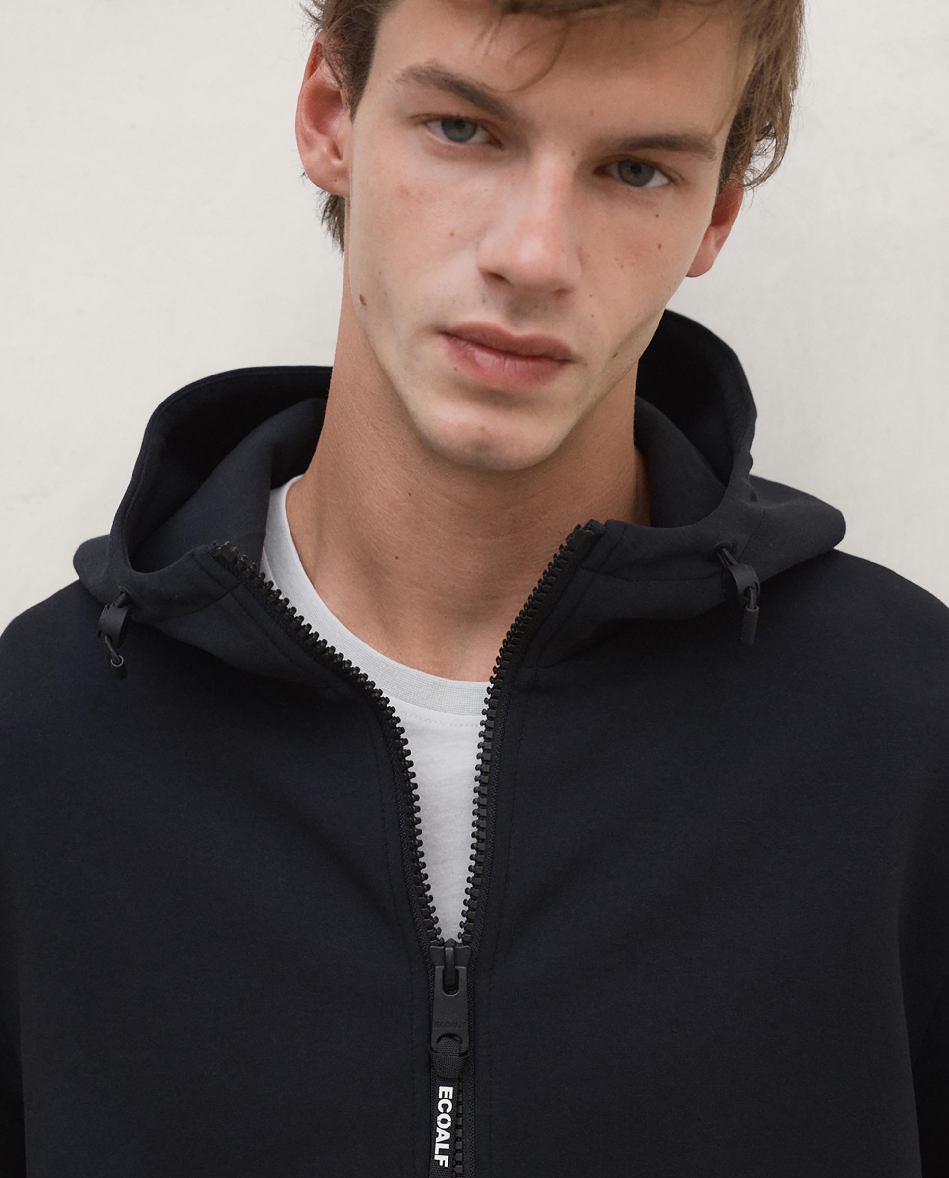 Sudadera de hombre agadir con cremallera - Ecoalf - Negro Negro-4