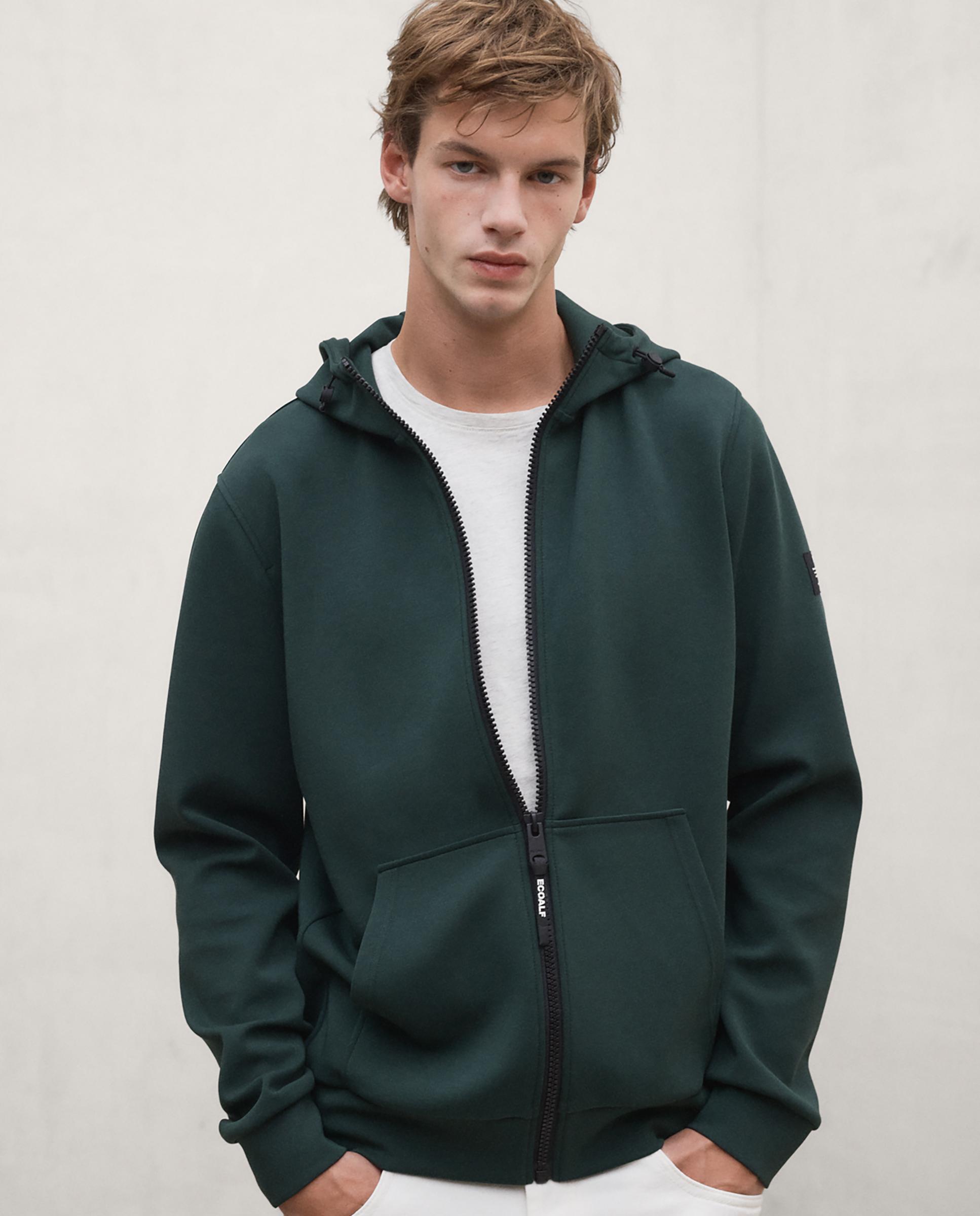 Sudadera de hombre agadir con cremallera - Ecoalf - Verde Verde-1