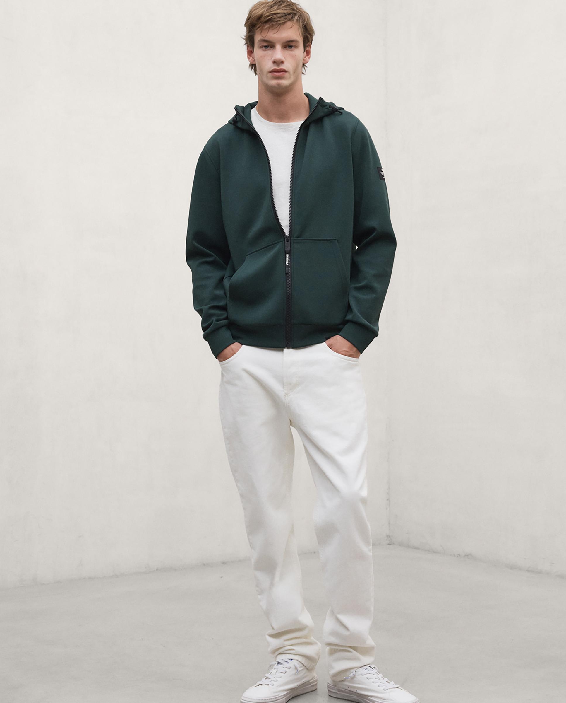 Sudadera de hombre agadir con cremallera - Ecoalf - Verde Verde-2