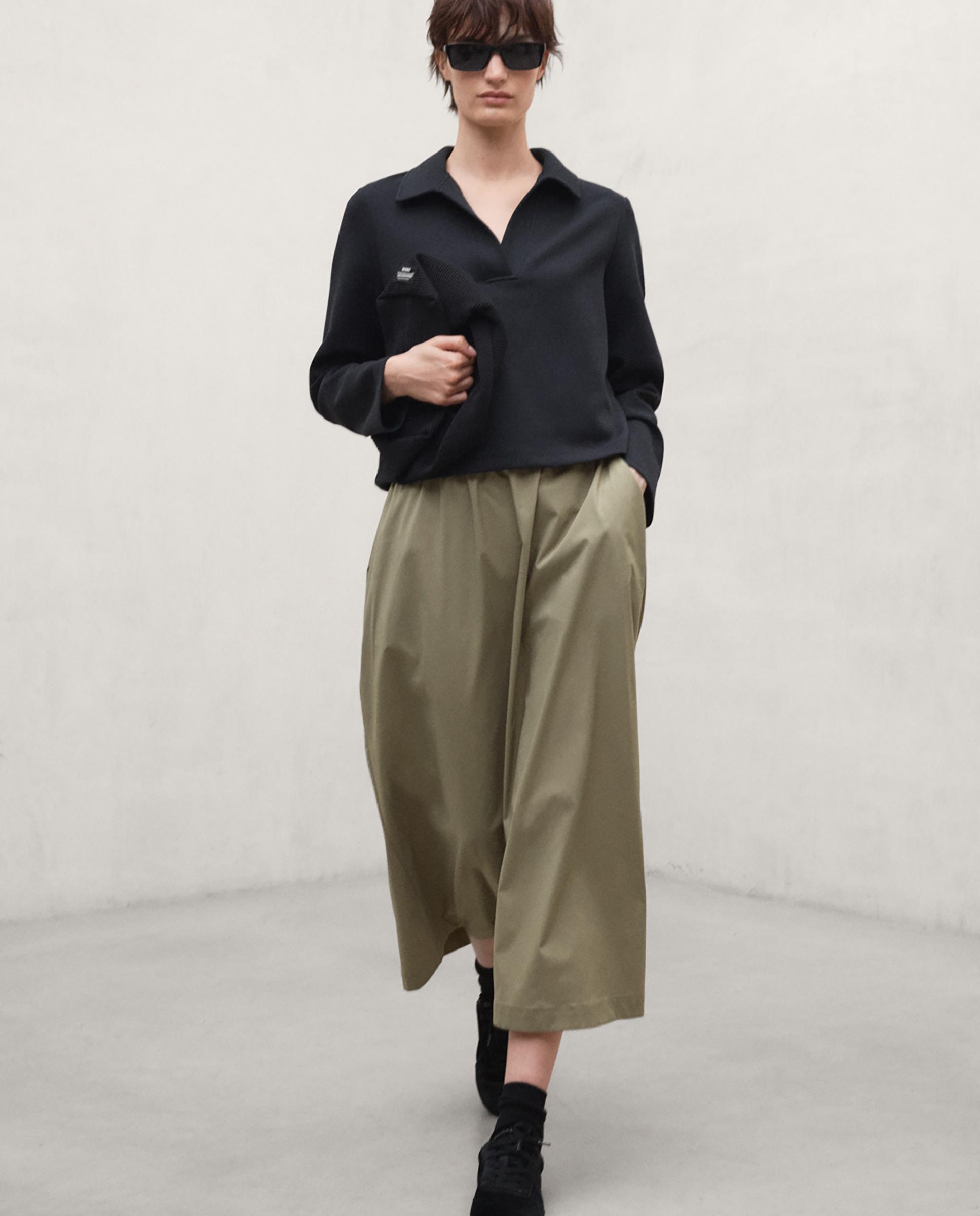 Vestido marti de corte relajado y con cuello camisa - Ecoalf - Negro Negro-1