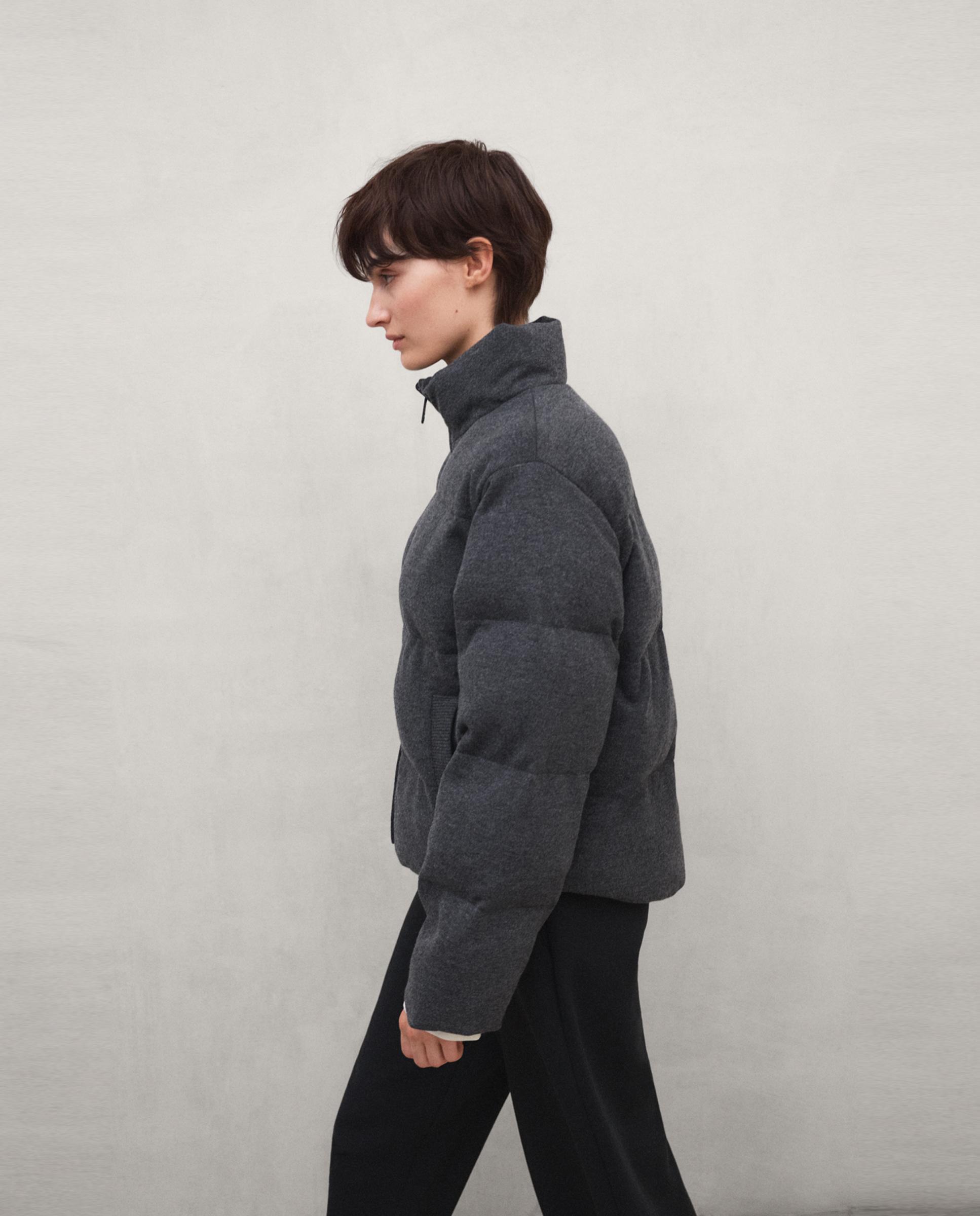 Chaqueta híbrida de mujer sintre reversible - Ecoalf - Gris marengo Gris marengo-5