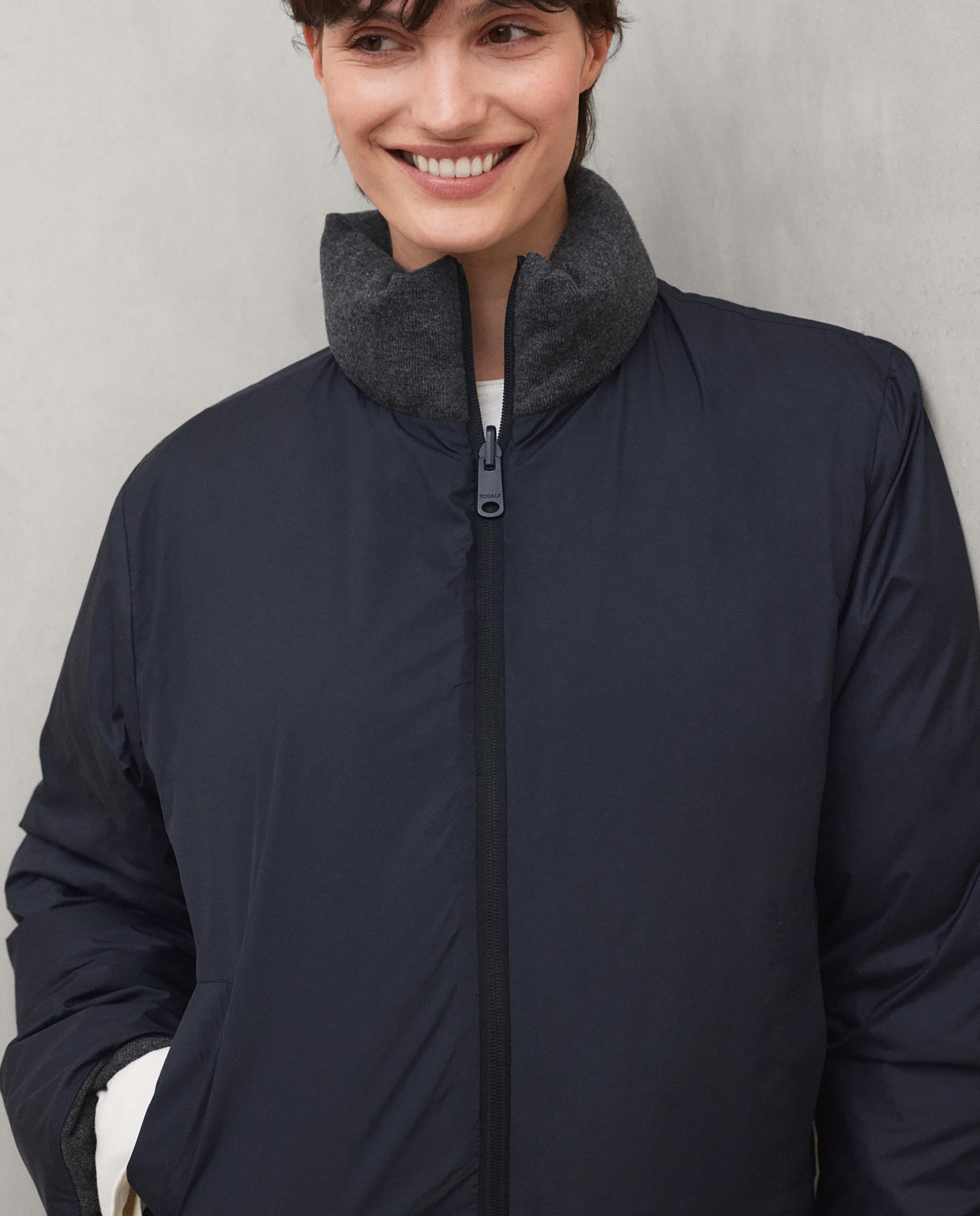 Chaqueta híbrida de mujer sintre reversible - Ecoalf - Gris marengo Gris marengo-7