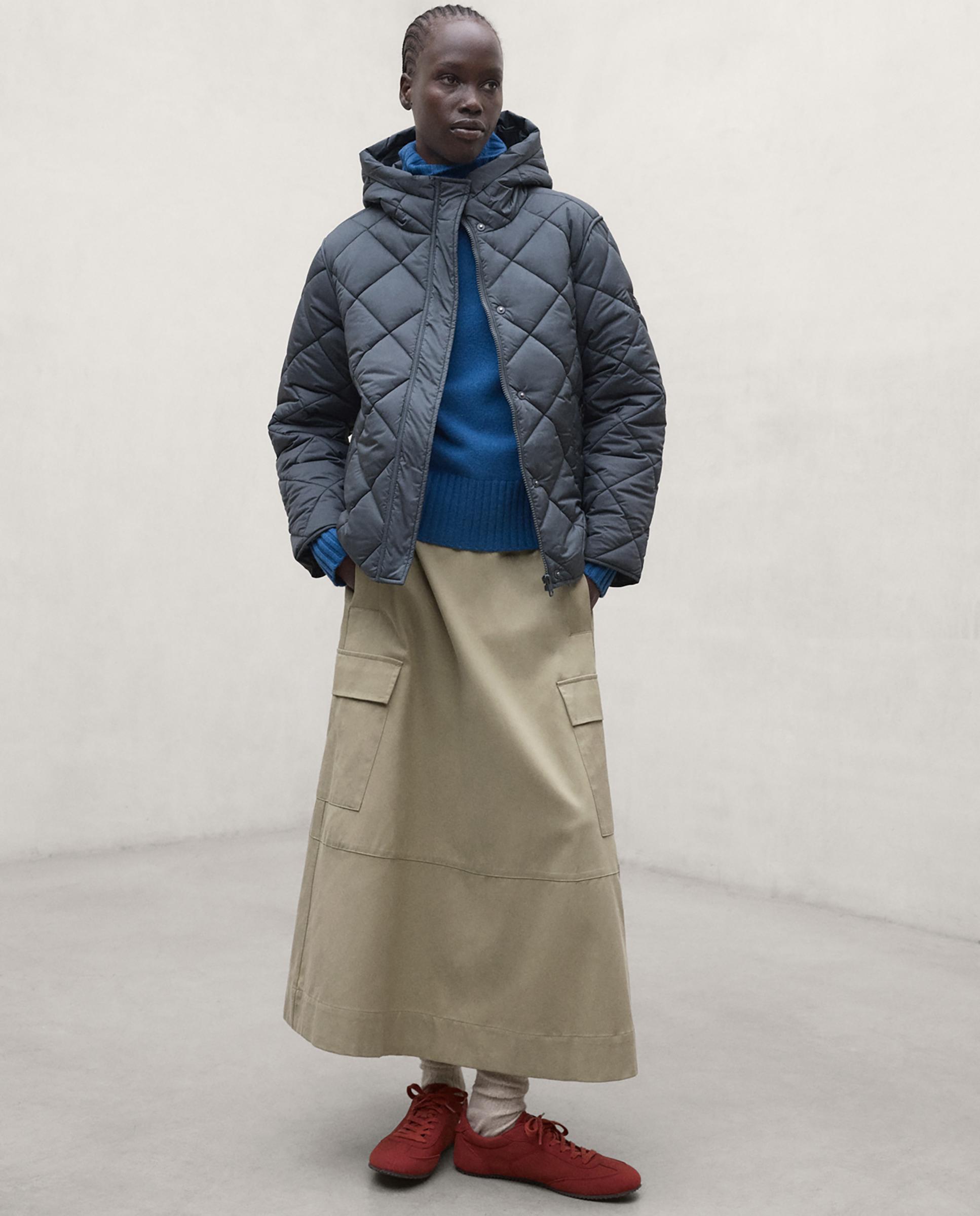 Chaqueta acolchada verin con corte relajado - Ecoalf - Azul grisáceo Azul grisáceo-1